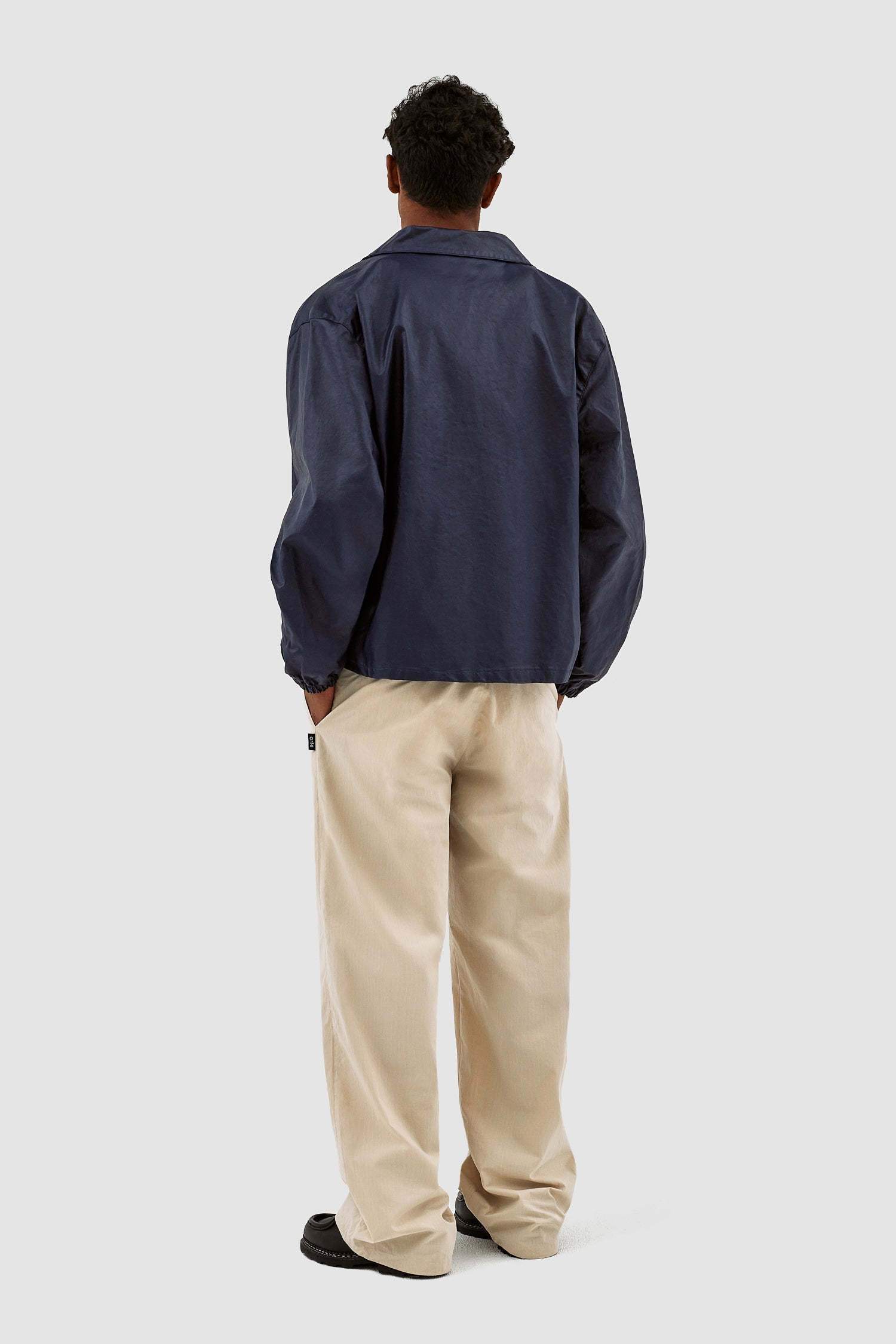 Jules Coach Waxed Denim Jacket - Navy