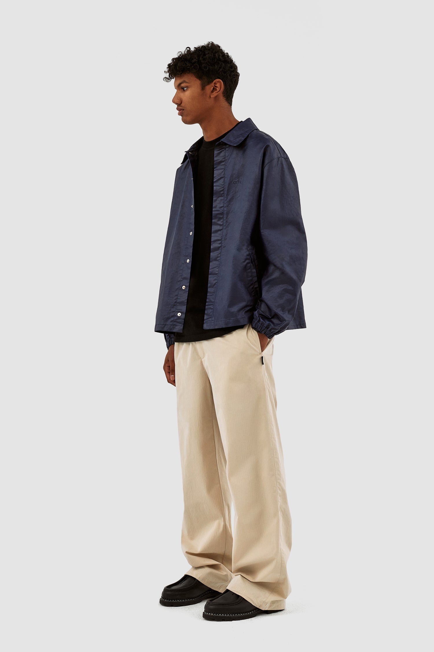 Jules Coach Waxed Denim Jacket - Navy