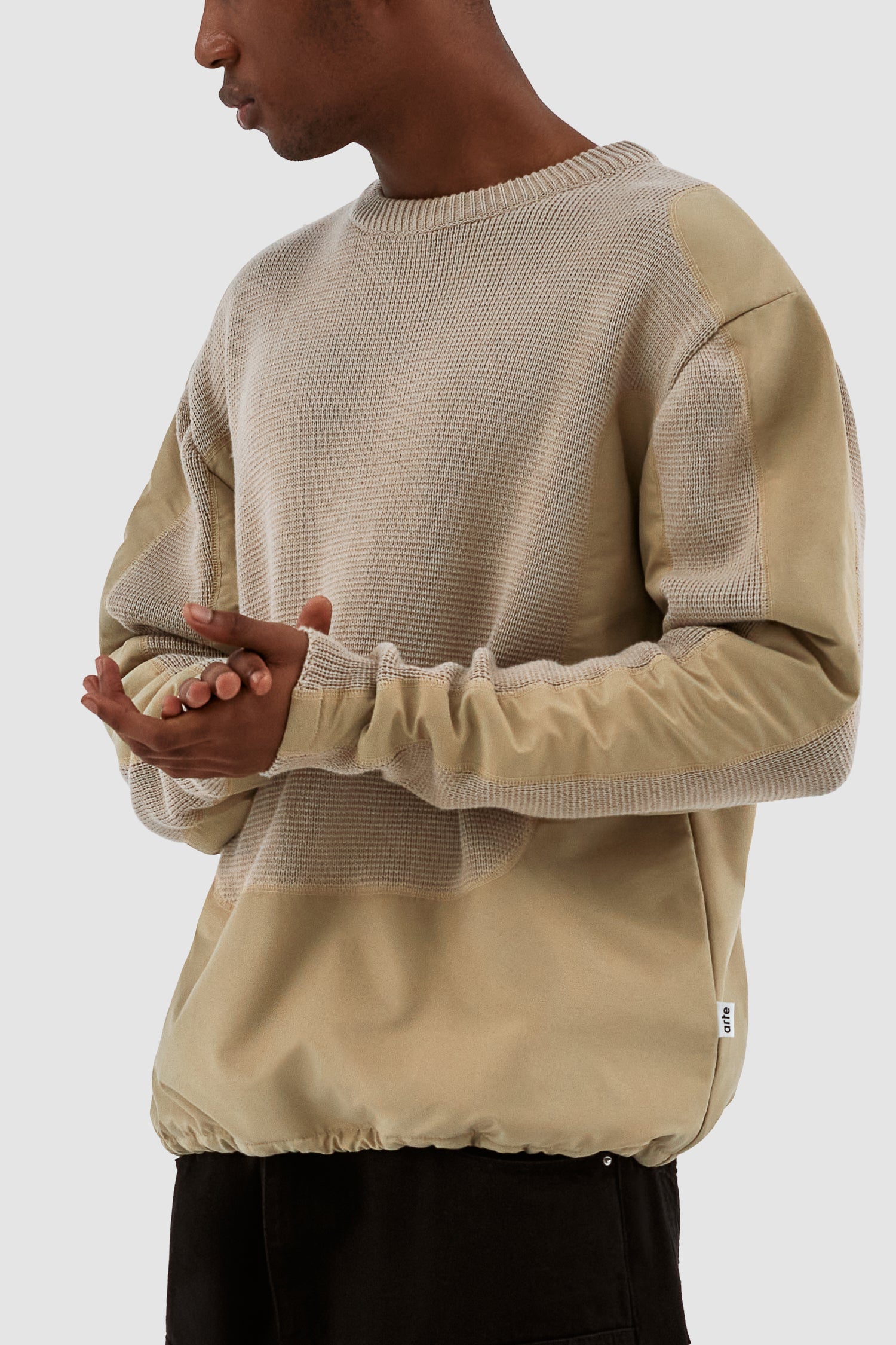 Pull Kris contrasté - Crème