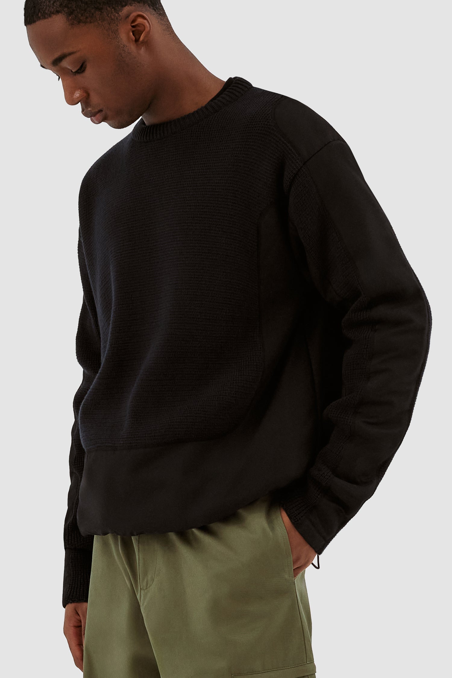 Pull Kris contrasté - Noir