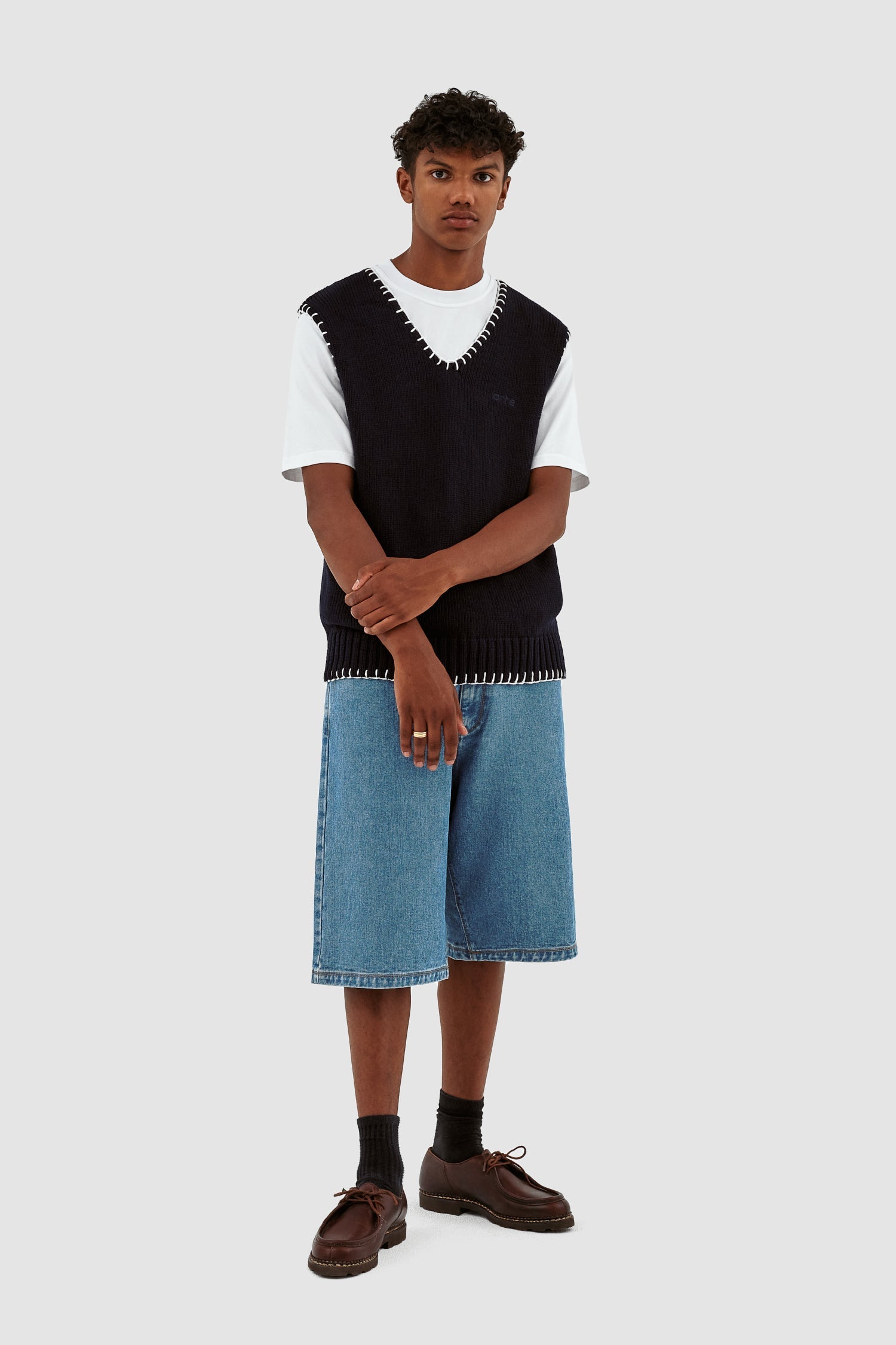 Gilet Karl Stitching - Marine