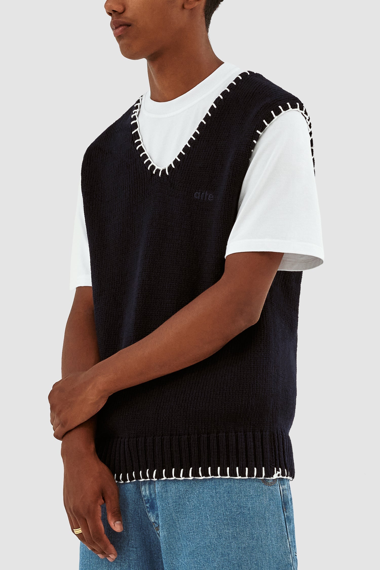Gilet Karl Stitching - Marine