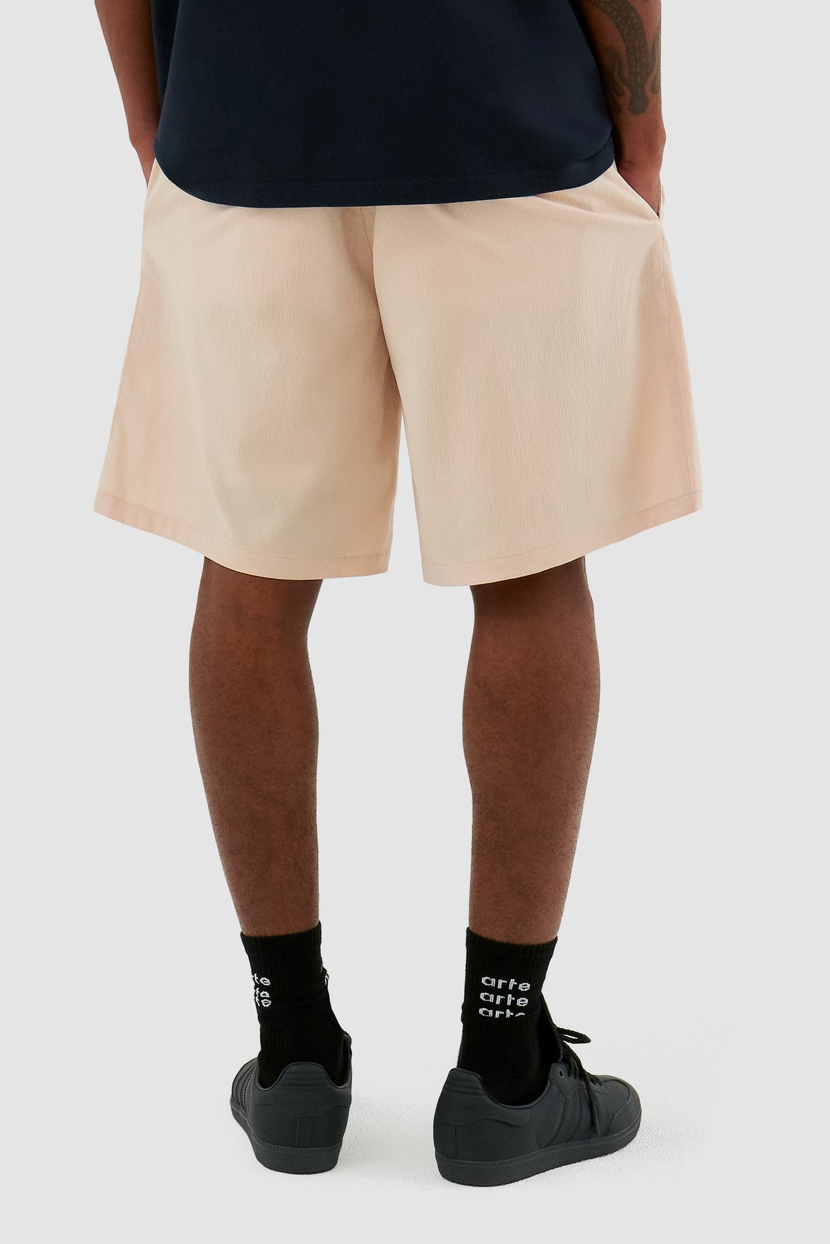 Short à logo Samuel - Crème