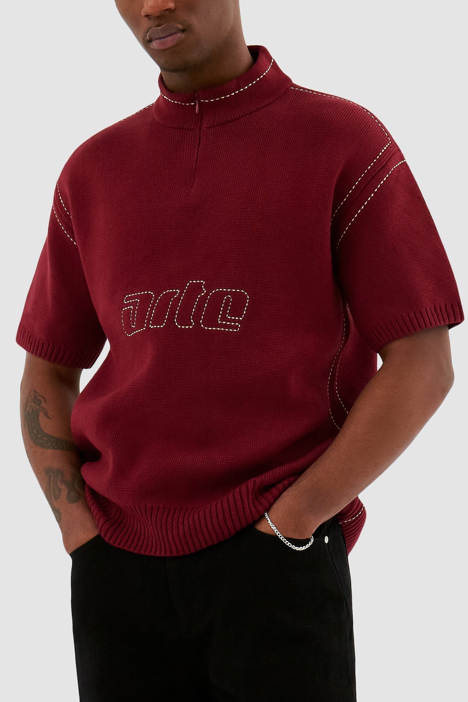 Kane Logo Knit - Bordeaux