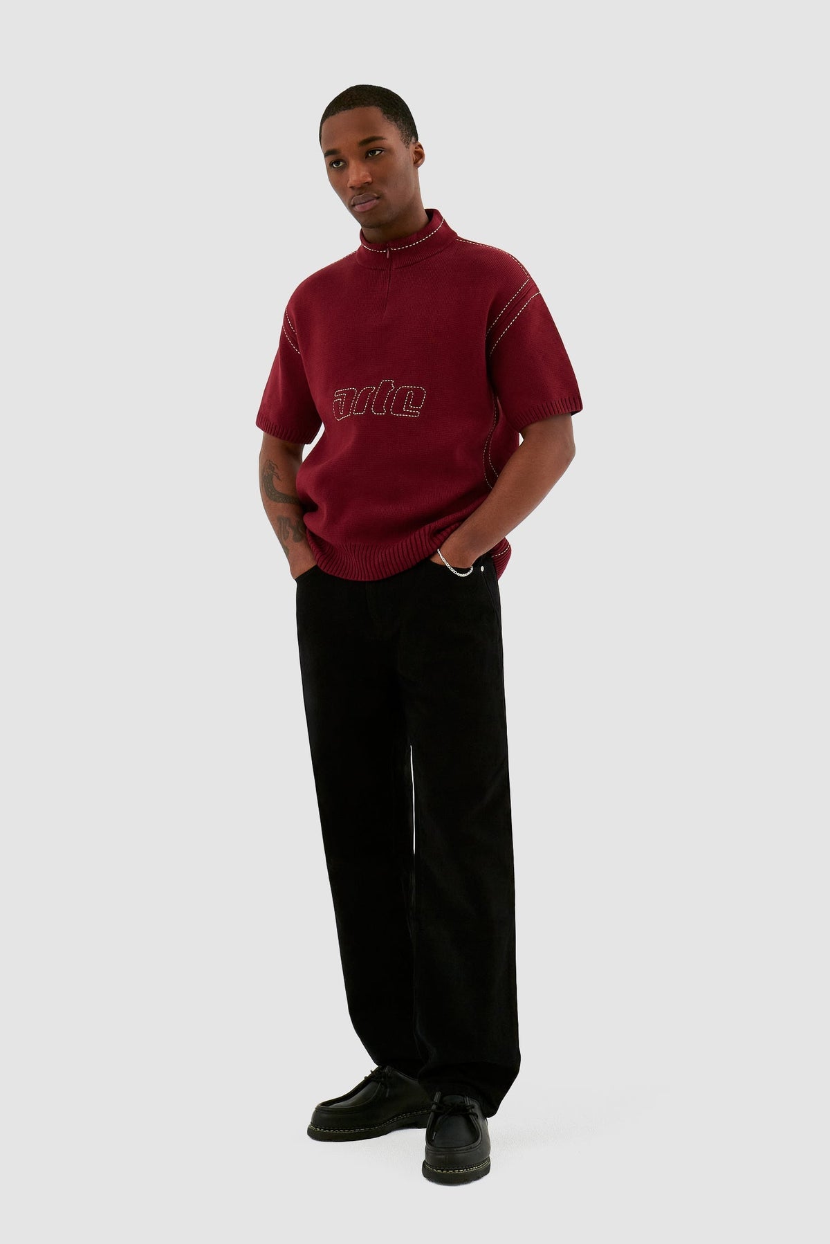 Kane Logo Knit - Bordeaux