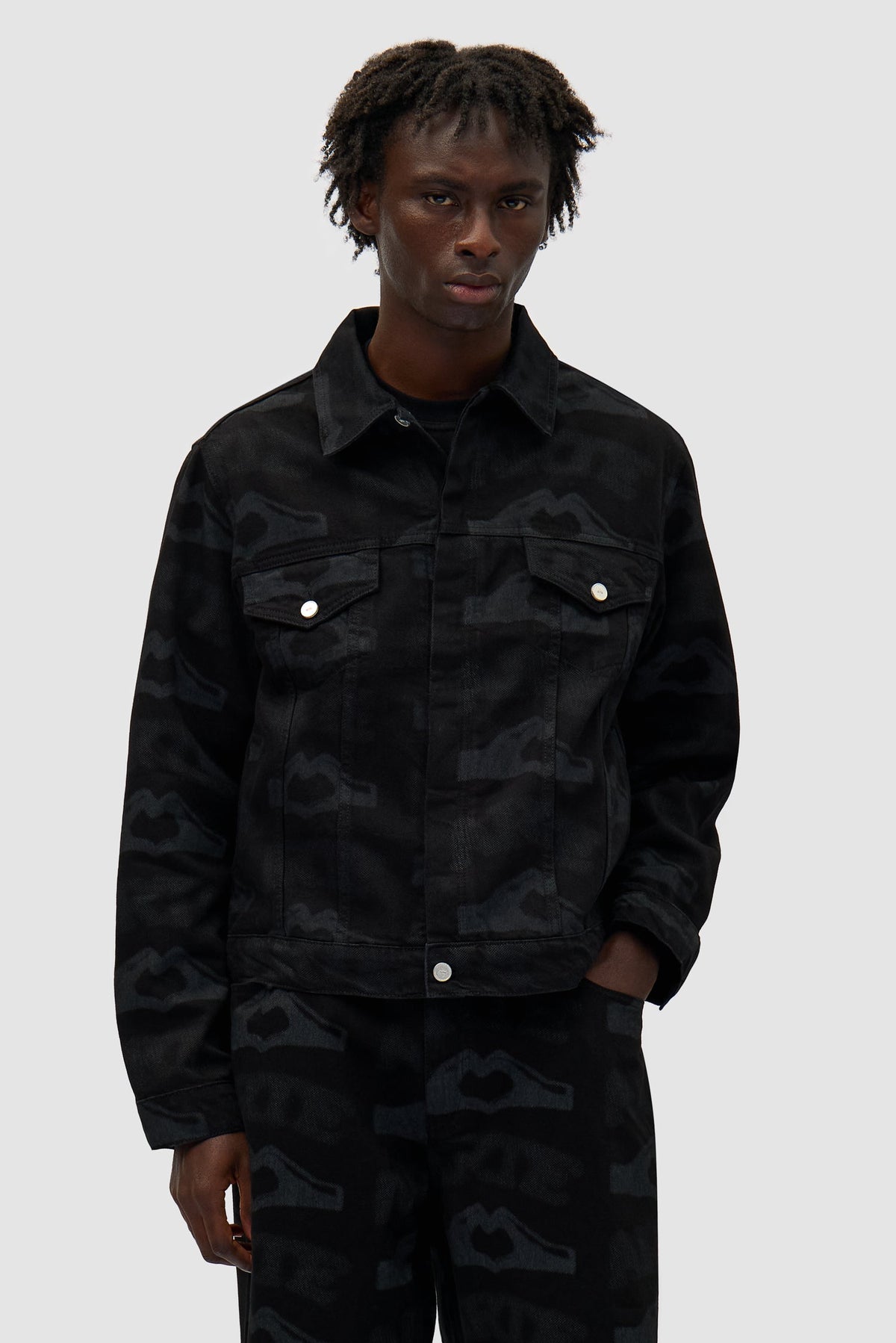 Veste imprimée Heart - Noir