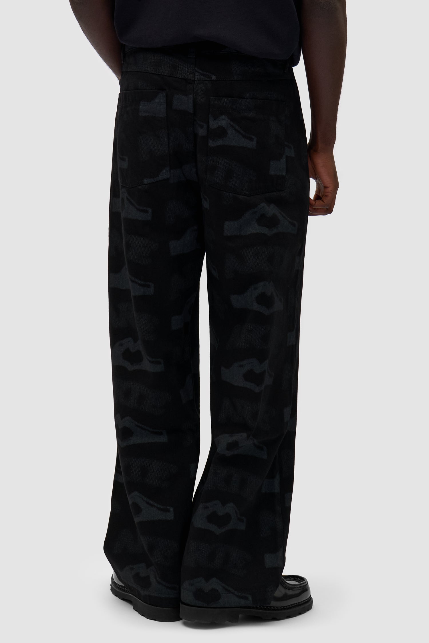 Pantalon imprimé Heart - Noir