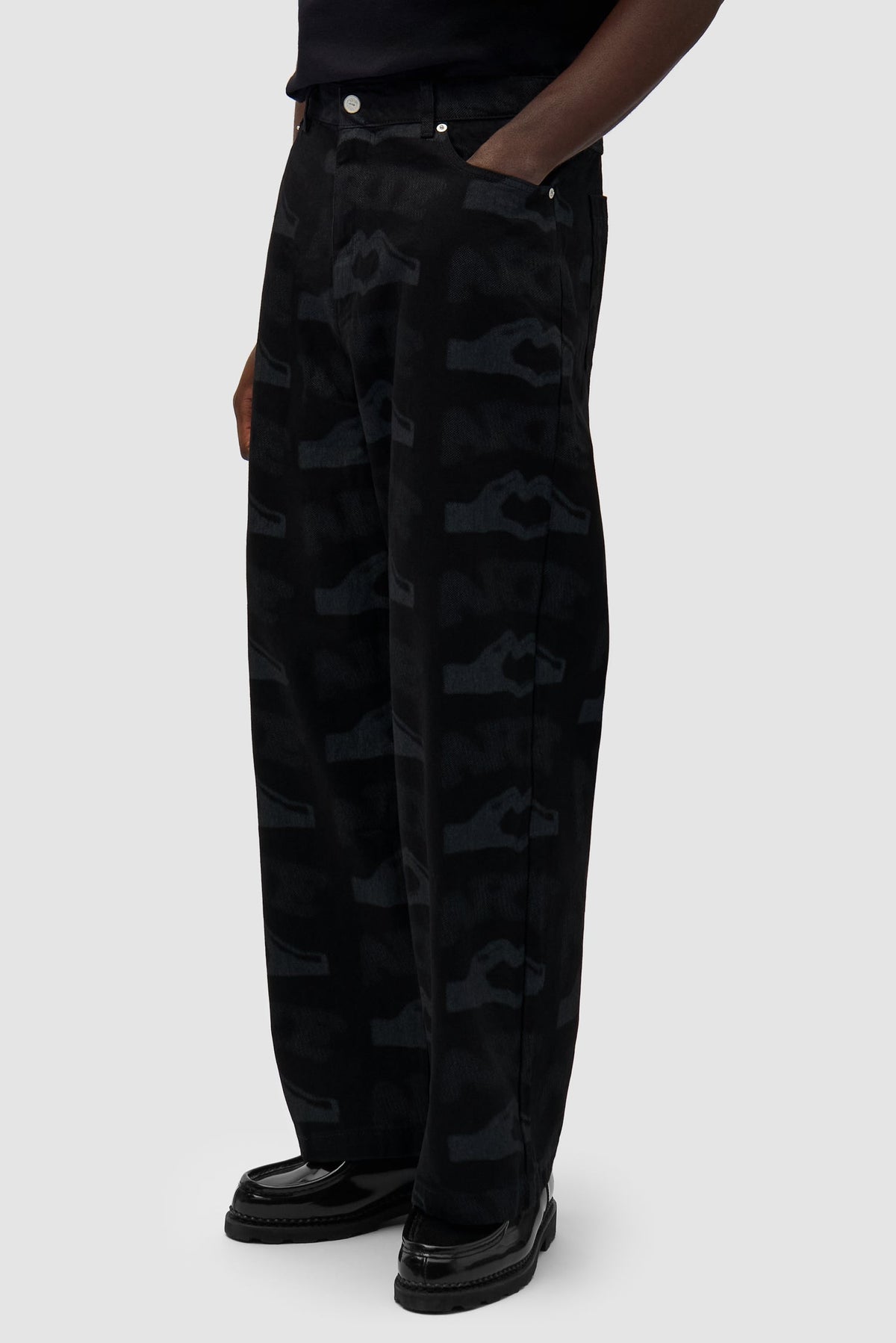 Pantalon imprimé Heart - Noir