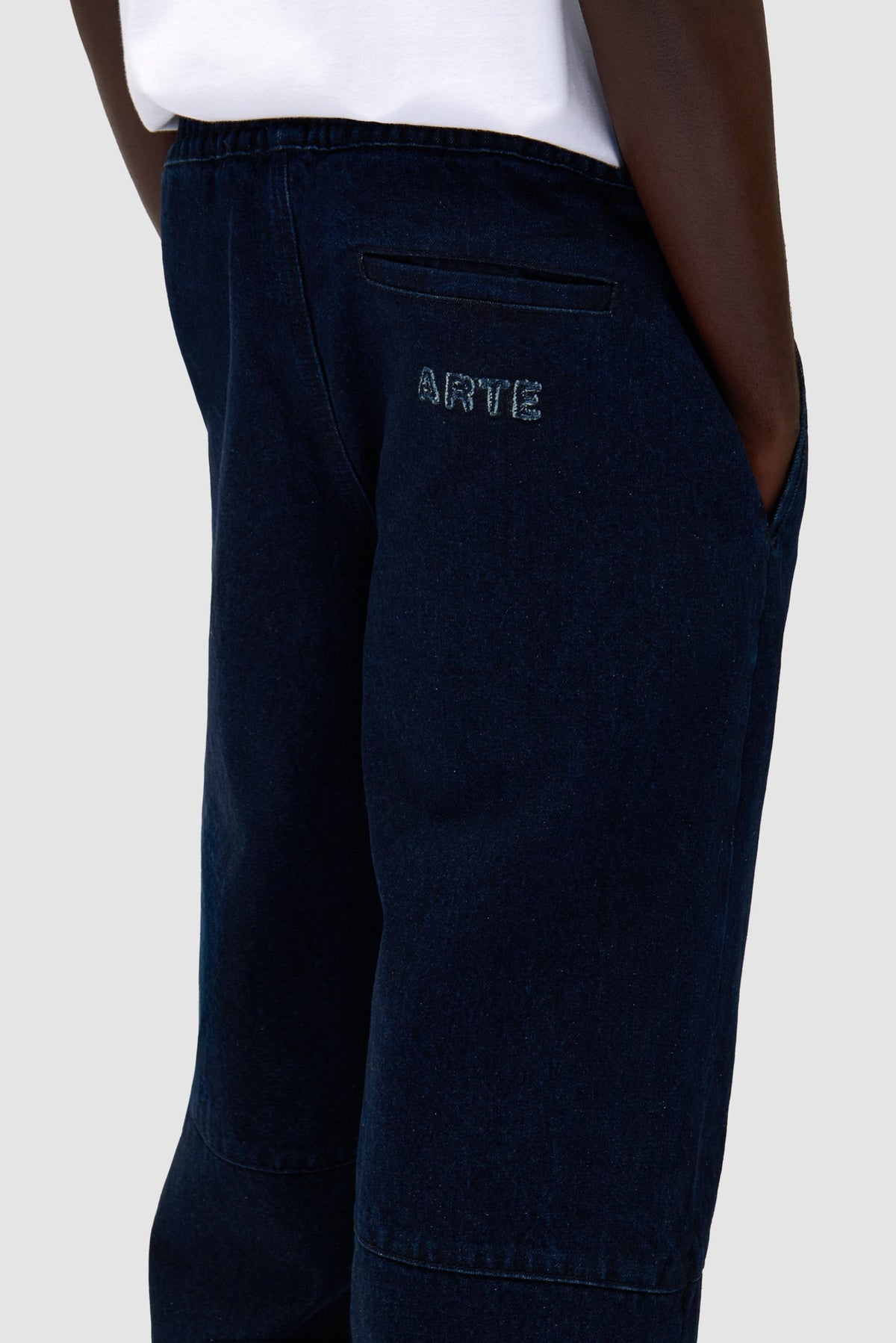 Pantalon technique en denim - Marine