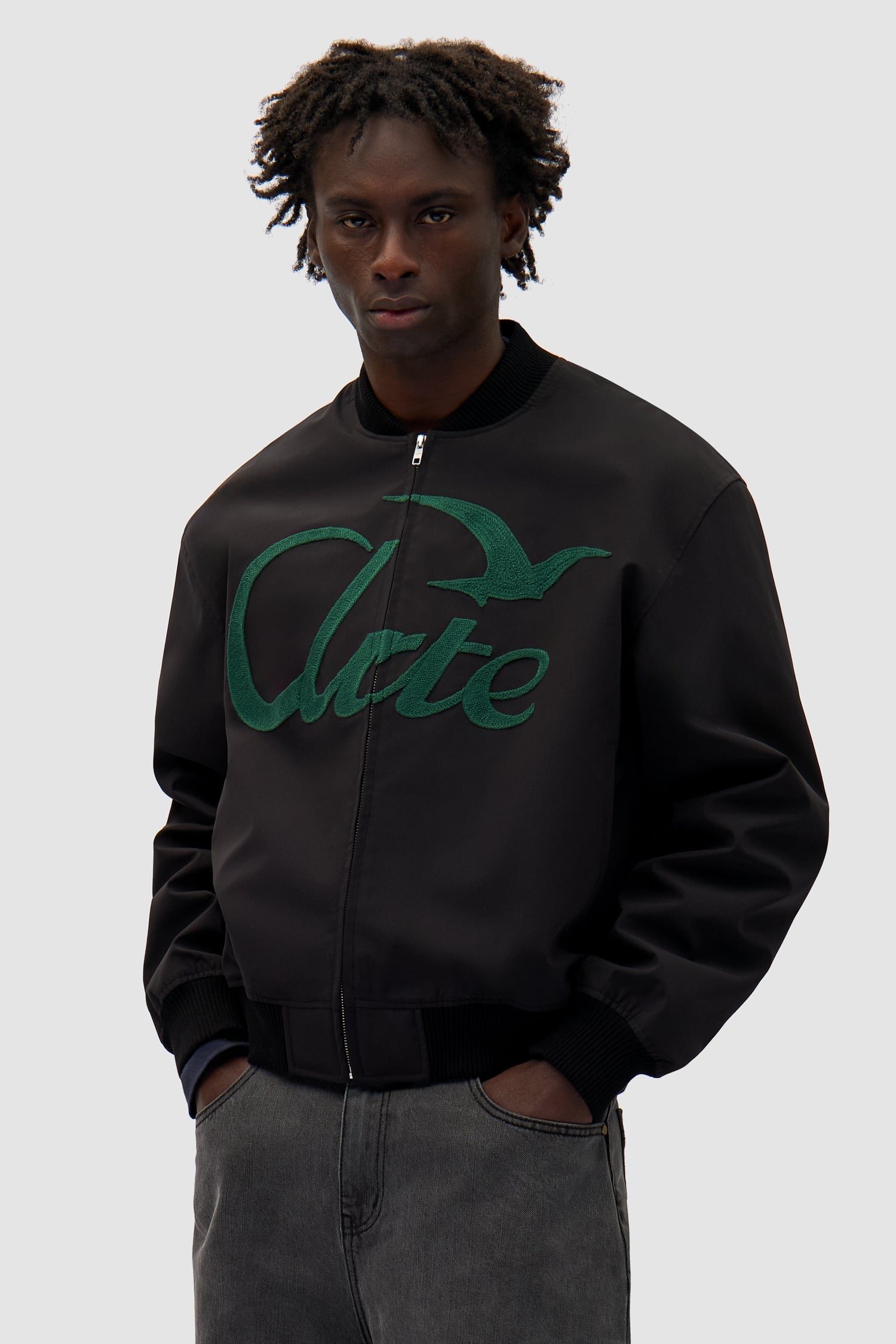 Logo Bird Bomber Jacket - Noir