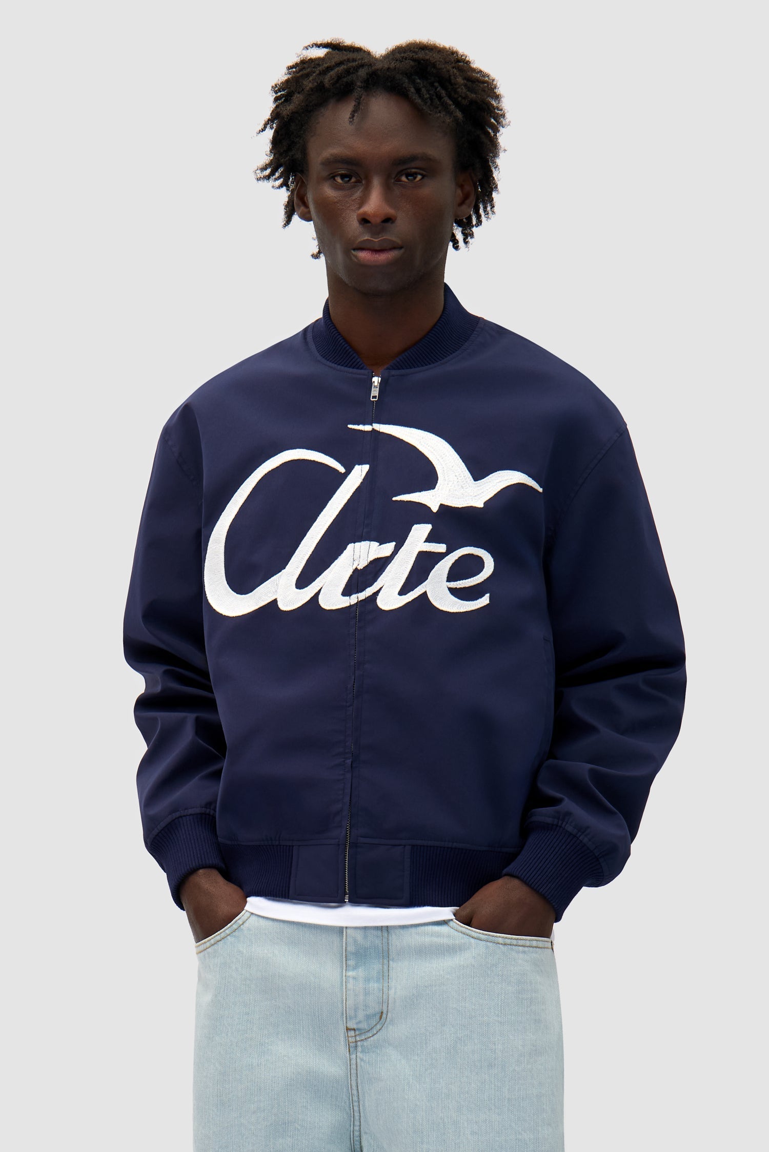 Veste bombardier Logo Bird - Marine