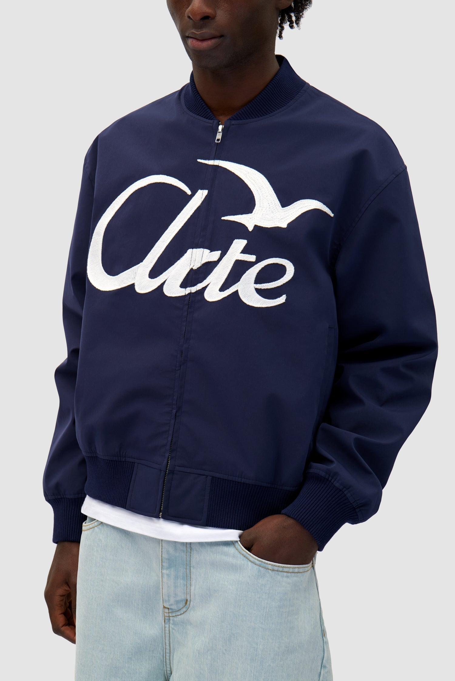 Veste bombardier Logo Bird - Marine