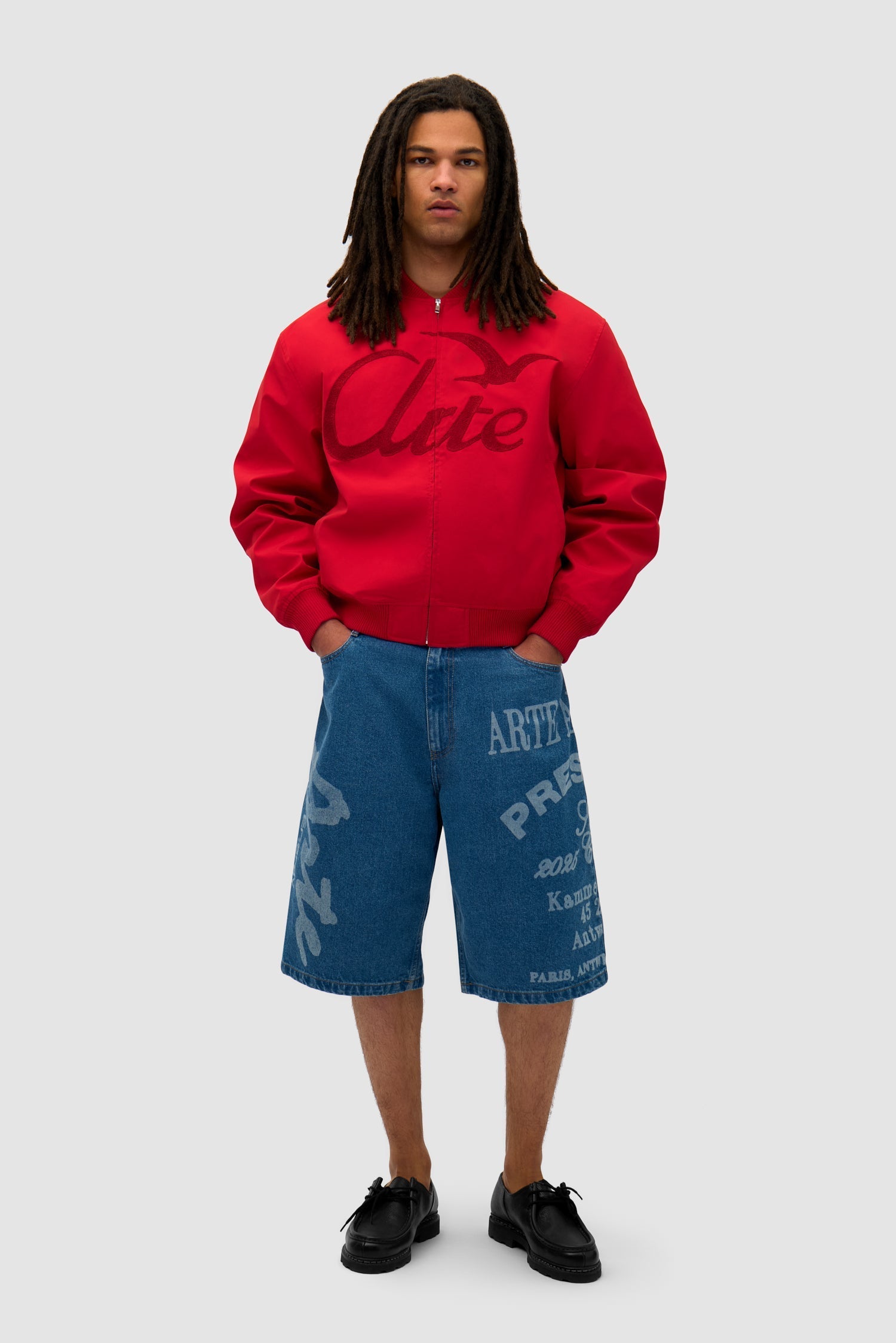 Logo Bird Bomber Jacket - Rouge