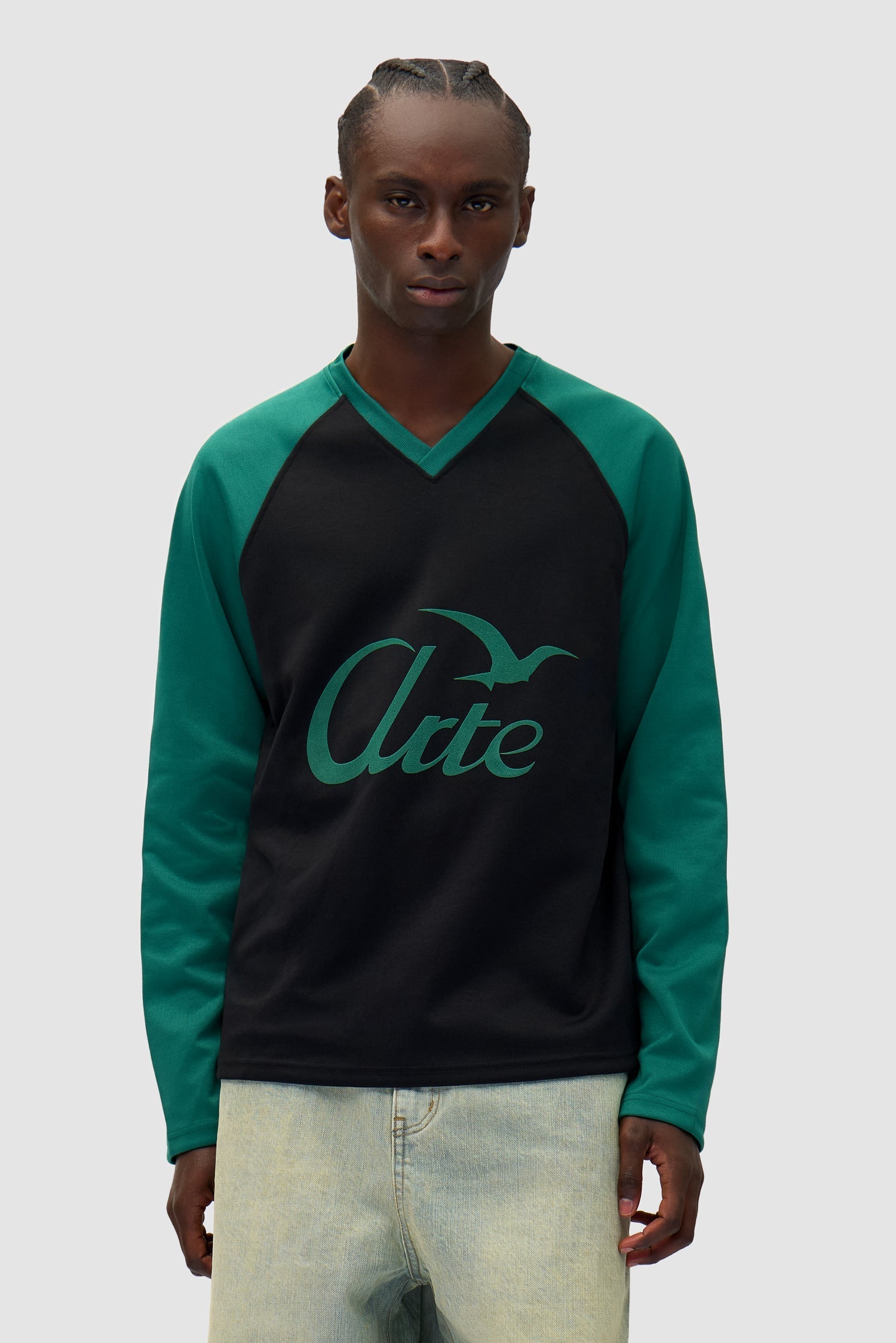 Manches longues avec Bird Logo - vert/noir
