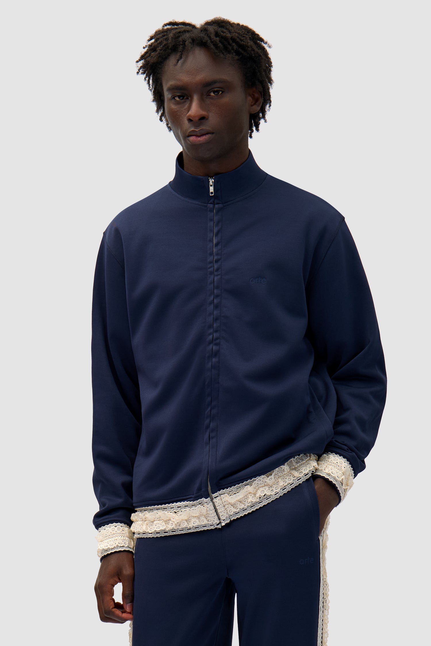 Veste à bordures - Marine