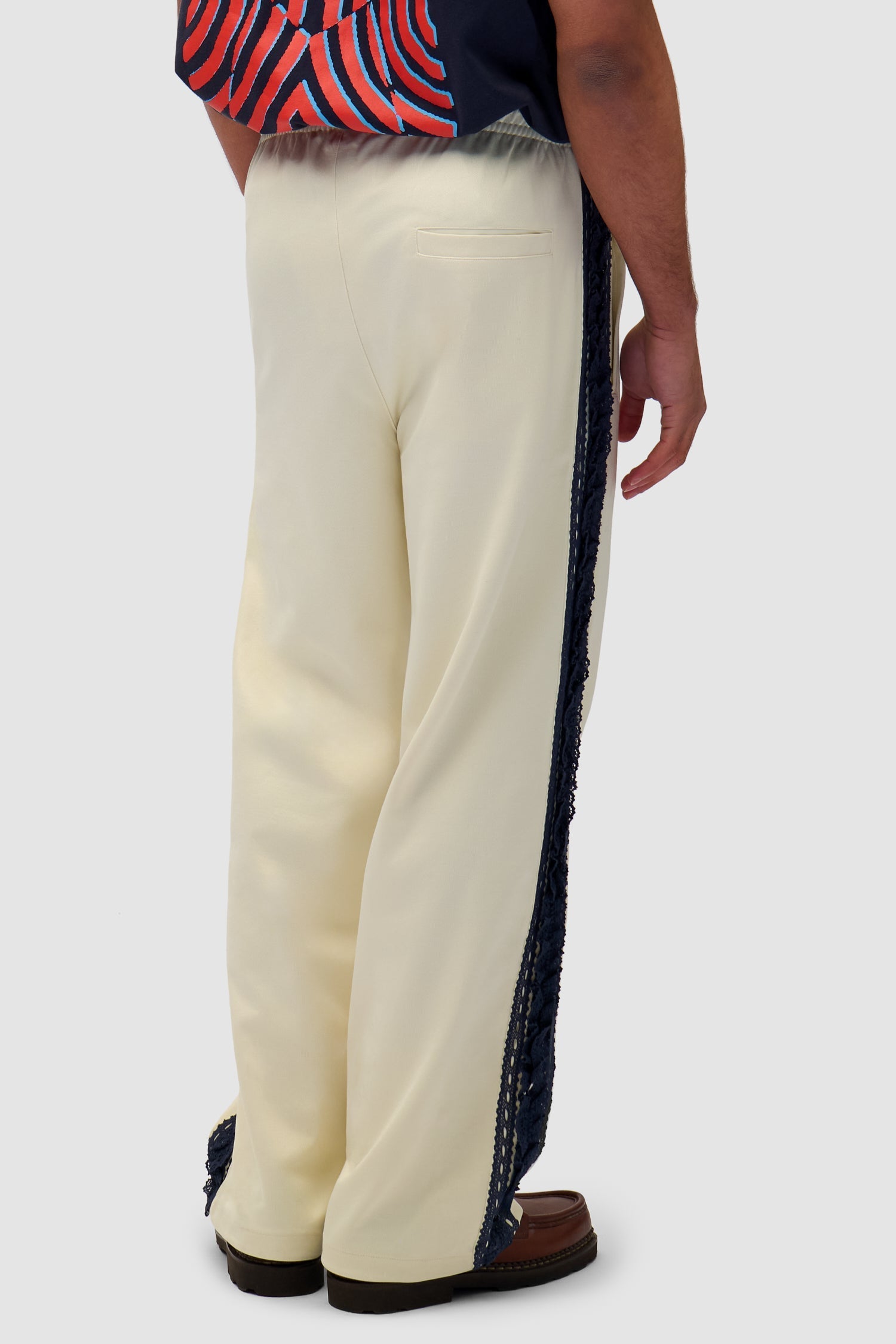 Pantalon à bordures - Crème