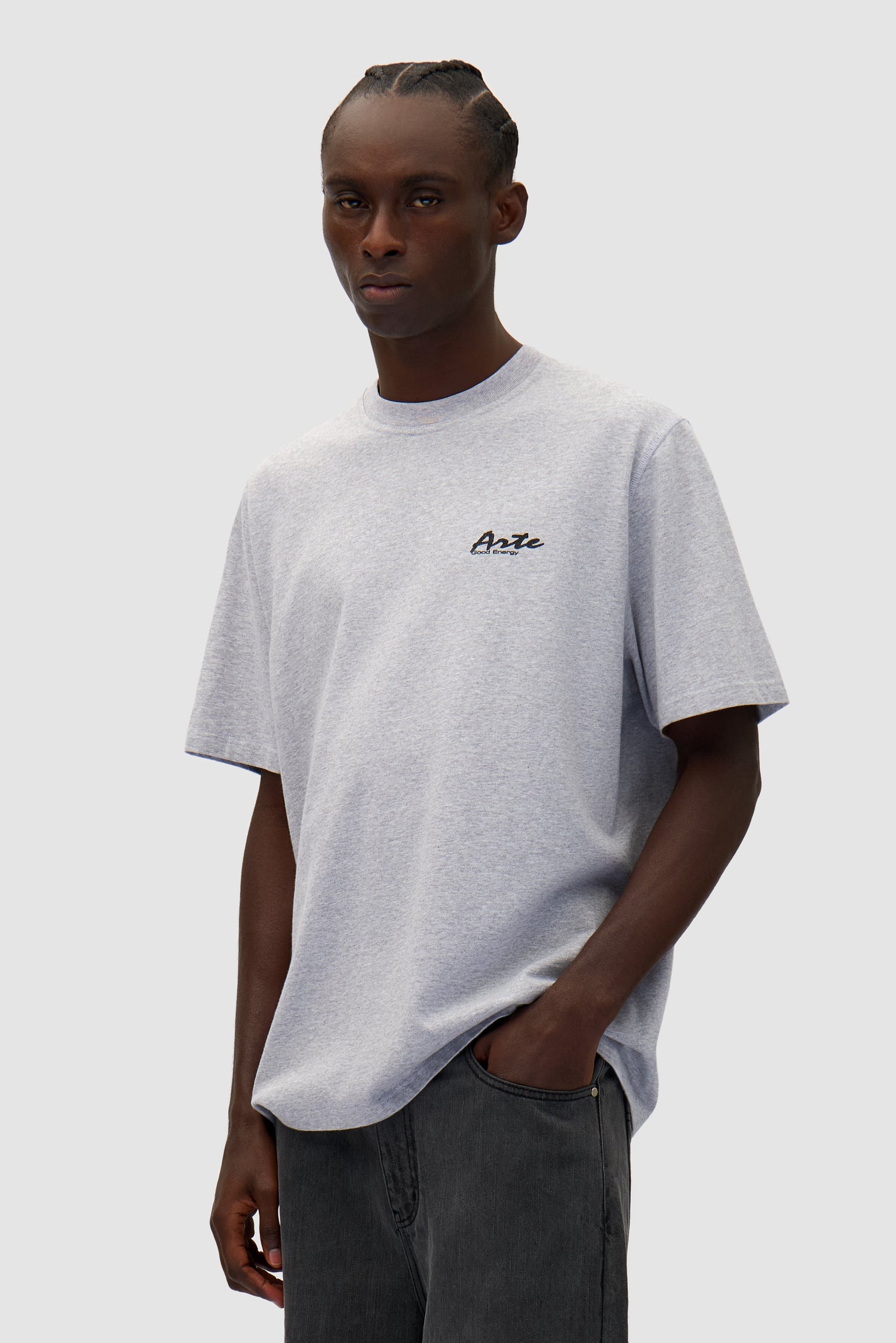 T-shirt à imprimé multicolore - Gris