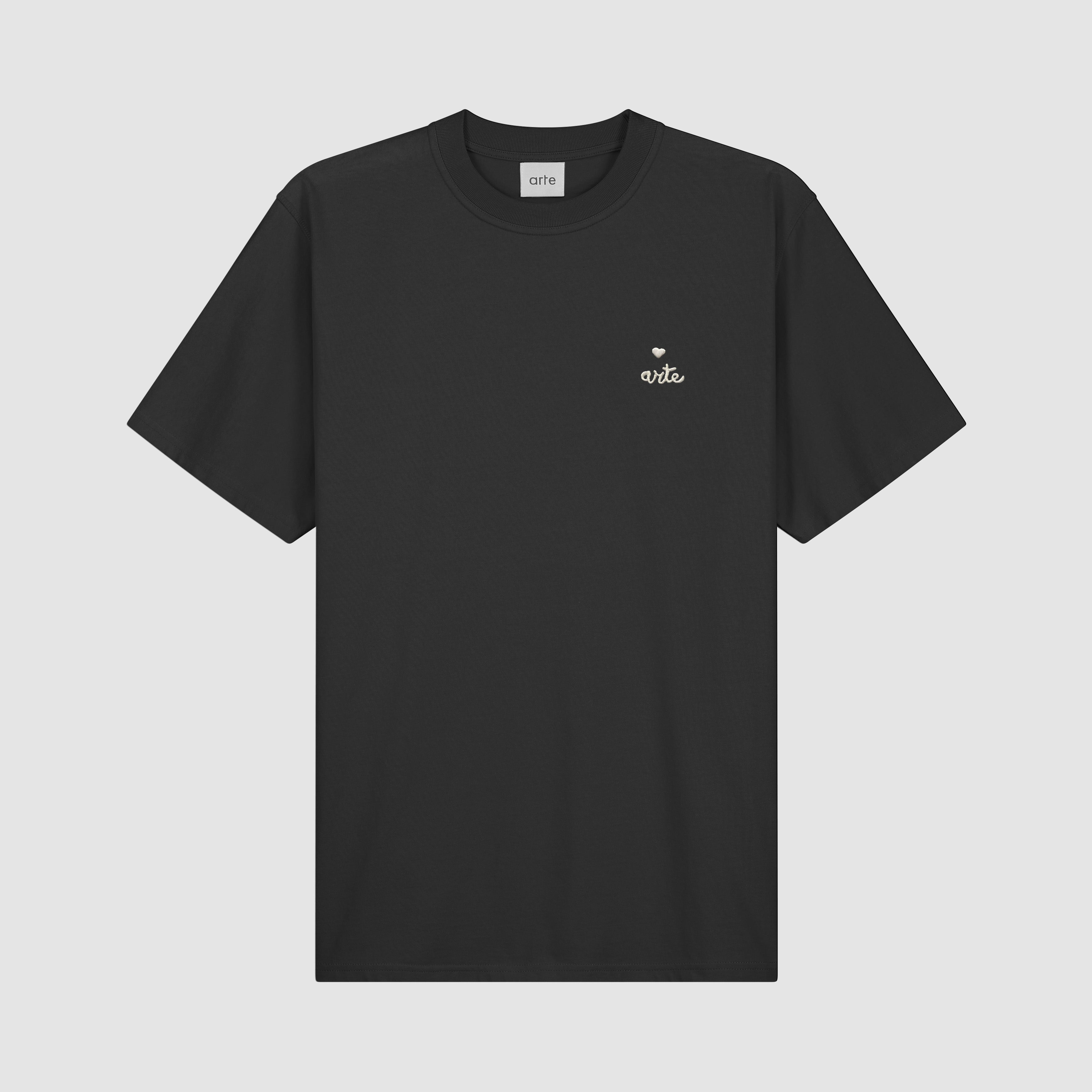 T-shirt avec logo en forme de cœur - Noir