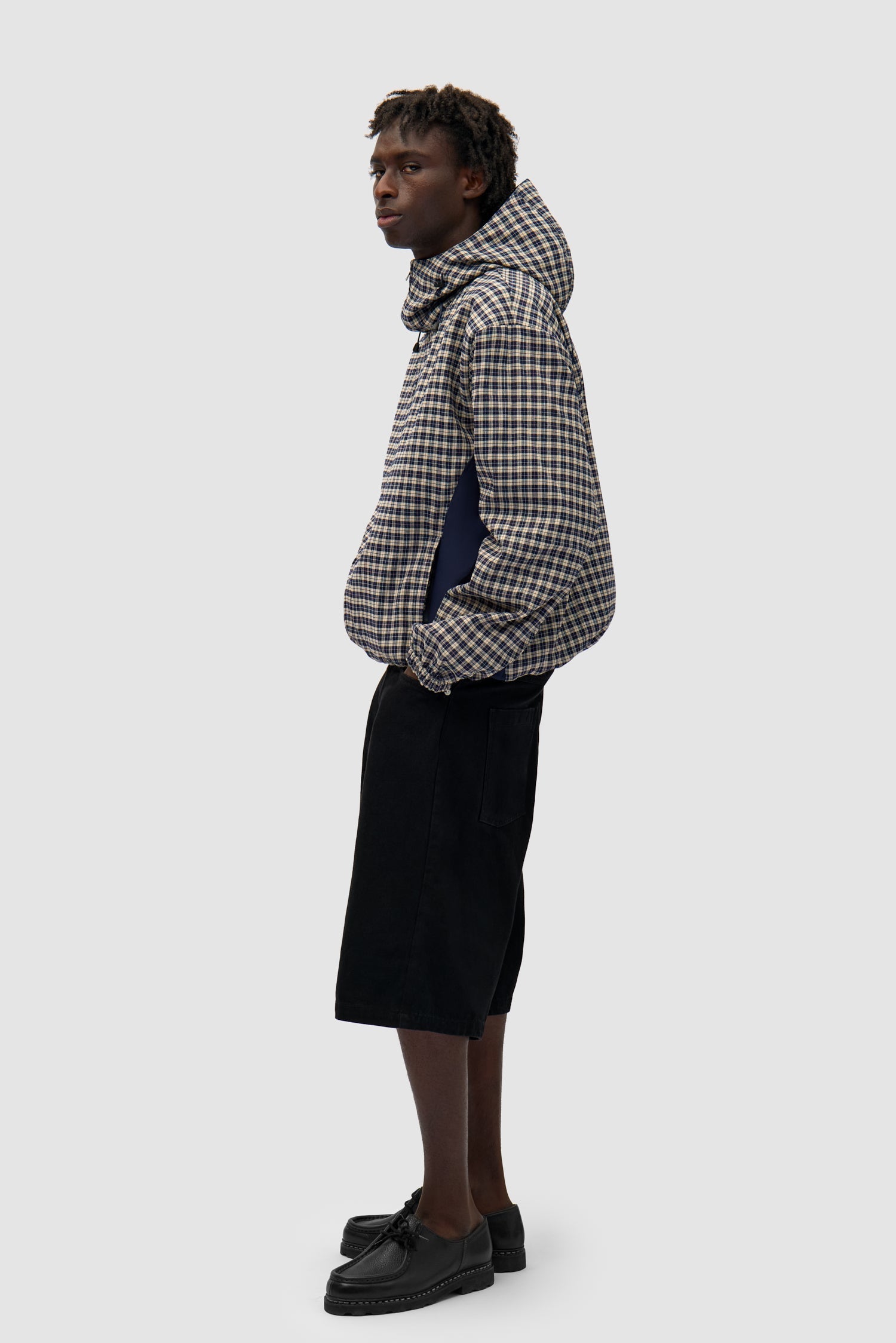 Veste technique réversible à carreaux - Navy/Plaid