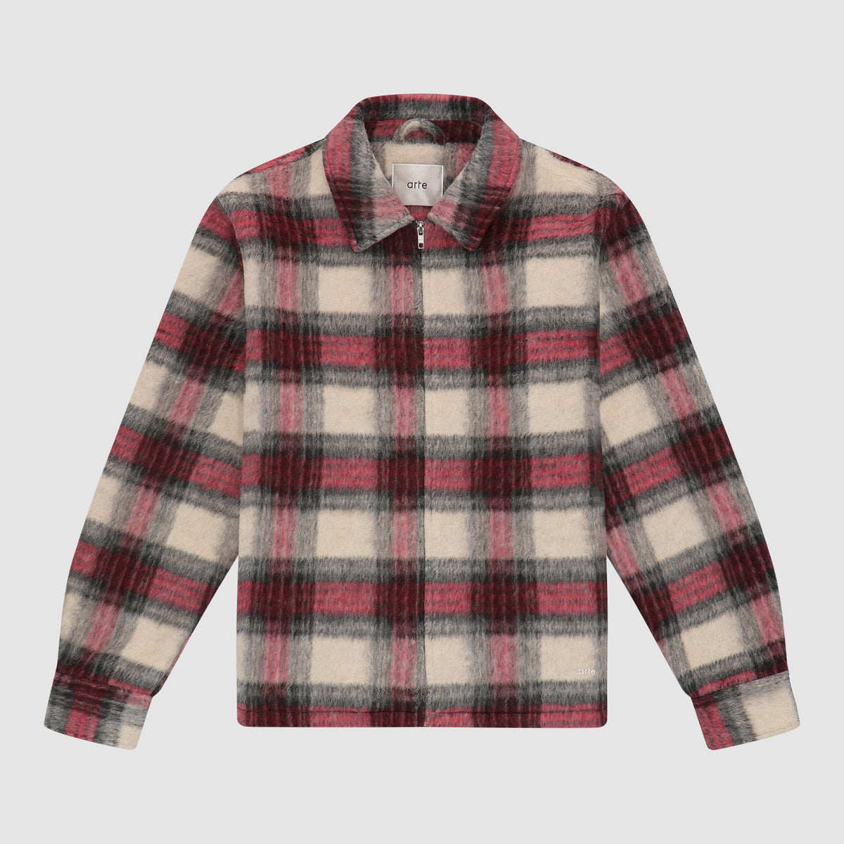 Chemise à fermeture éclair - Plaid