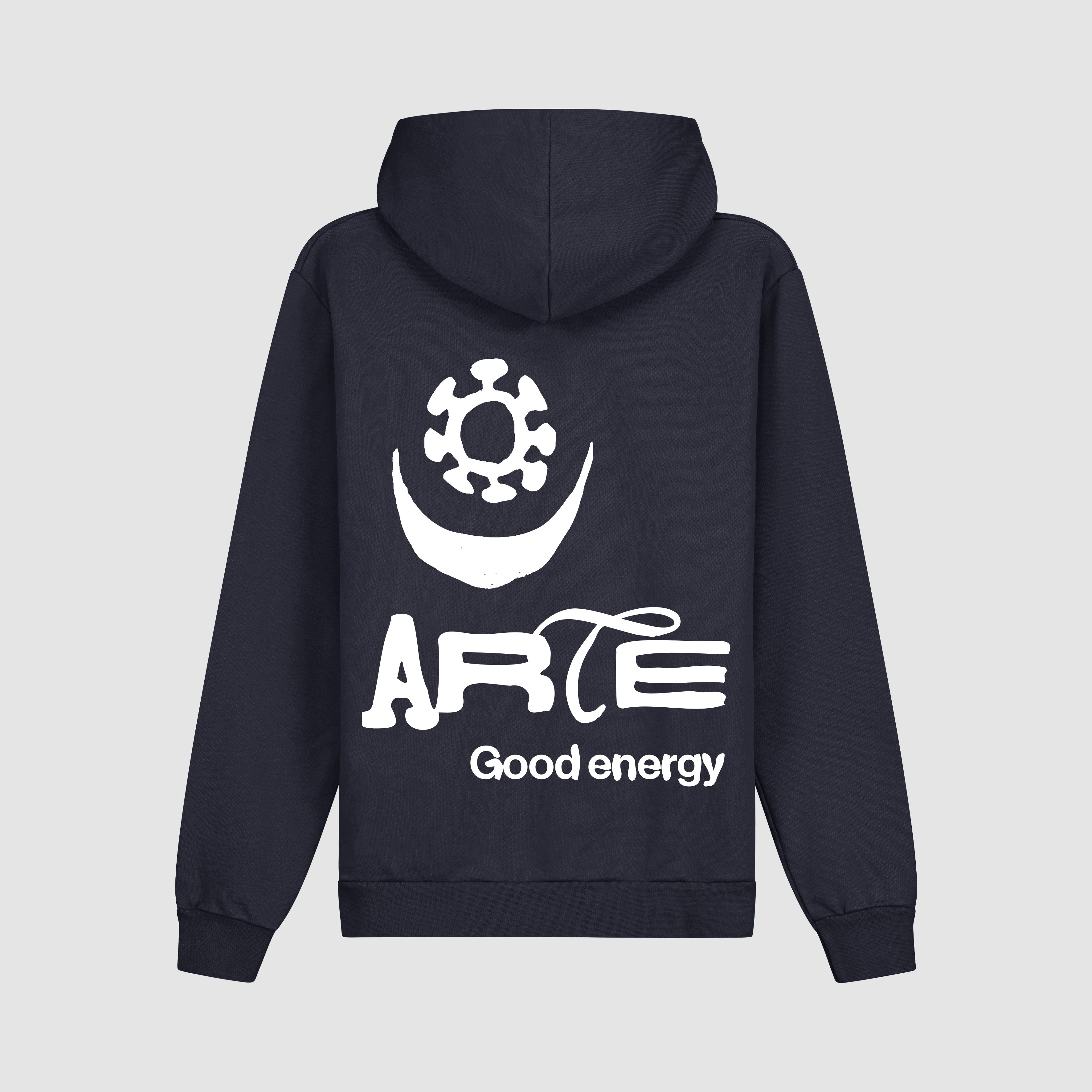 Back Sun & Moon Hoodie - Marine