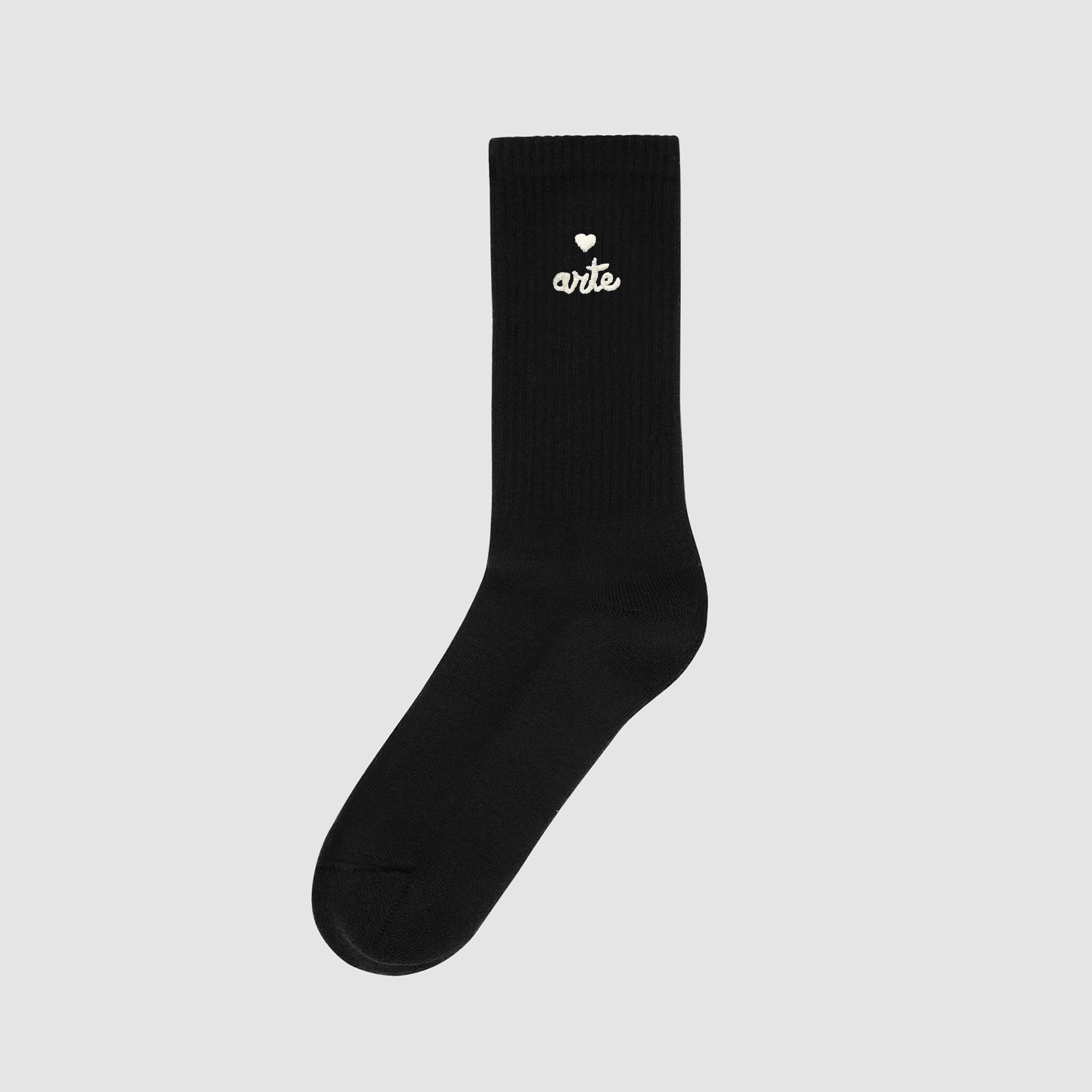 Chaussettes à logo en forme de cœur - Noir