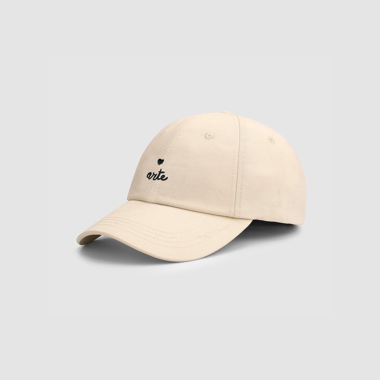 Casquette avec logo en forme de cœur - Crème