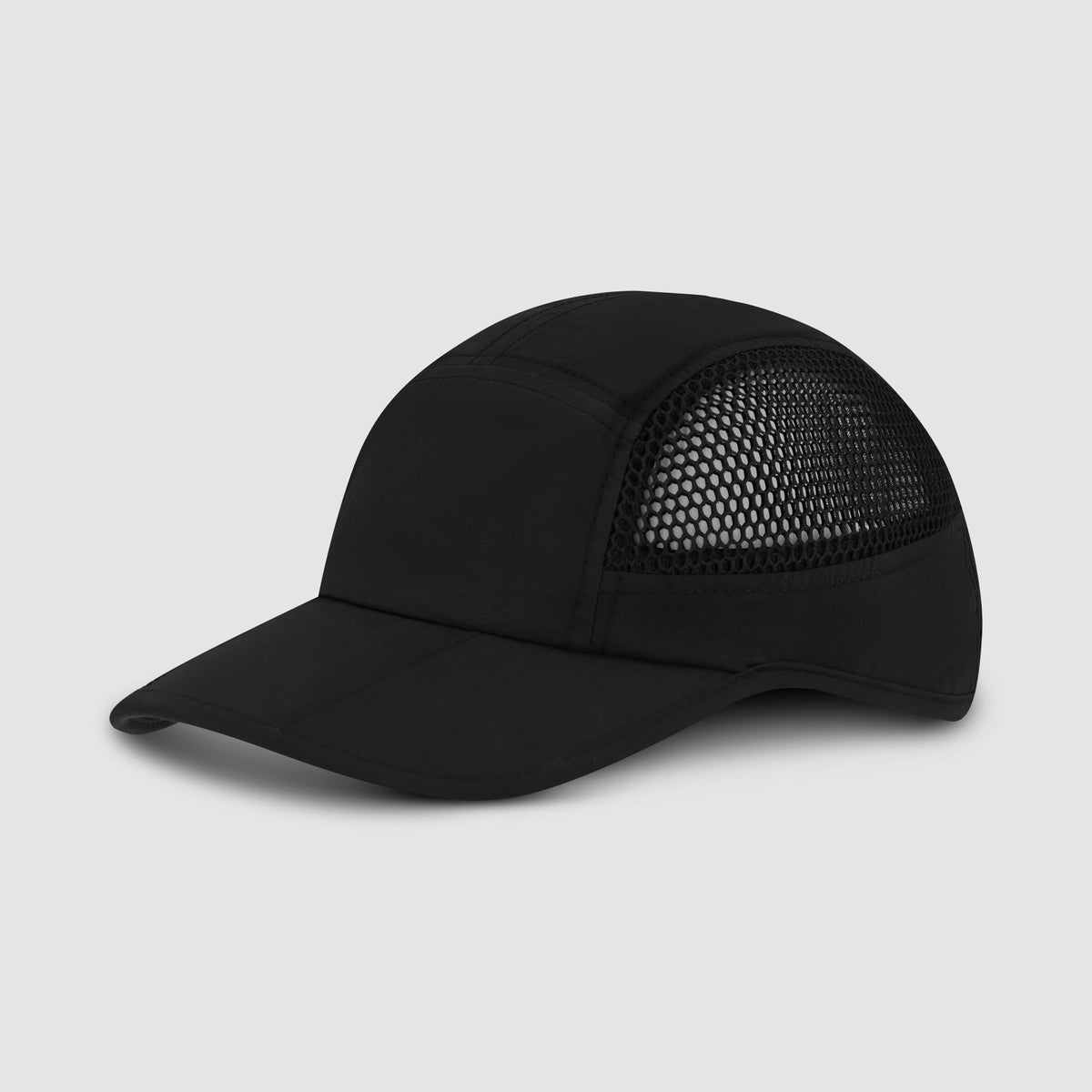 Casquette en maille à 5 panneaux - Noir