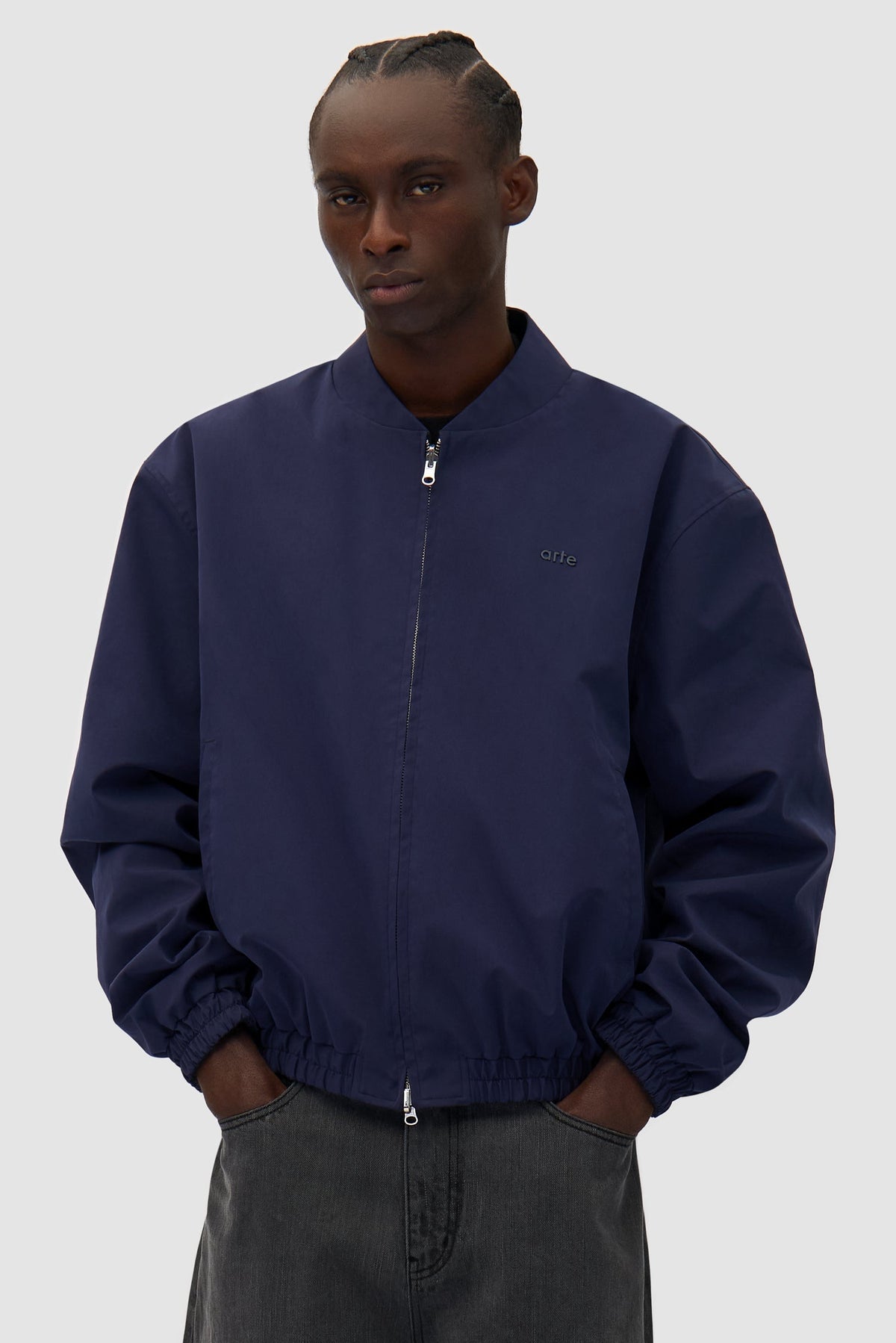 Veste réversible en nylon - marine/vert