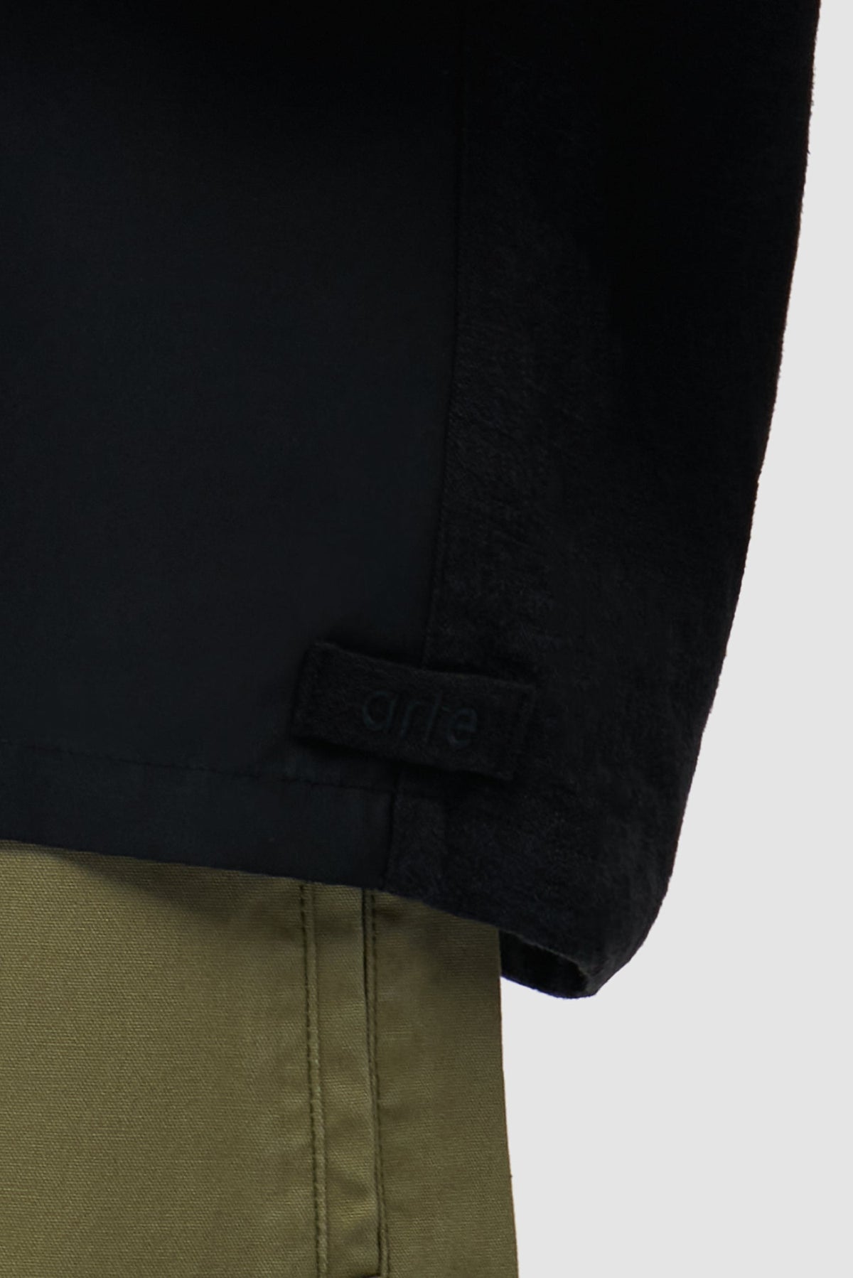 Chemise en lin et nylon - Noir