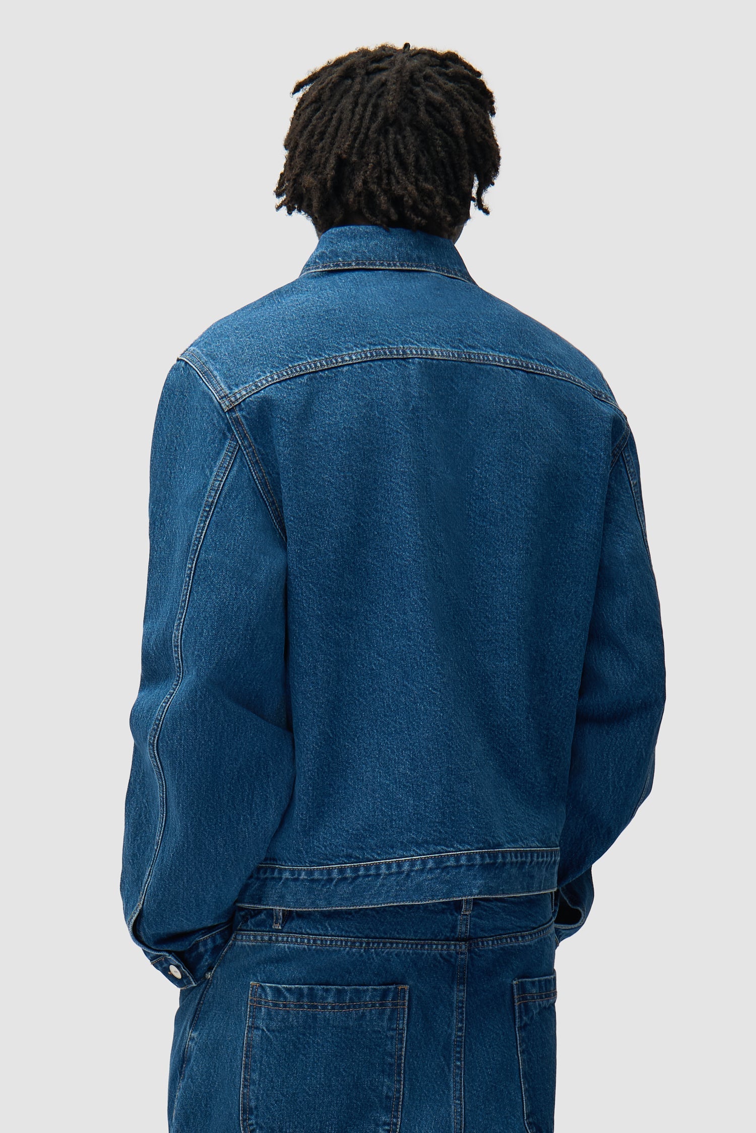 Veste en denim à poche pliée - Denim brut
