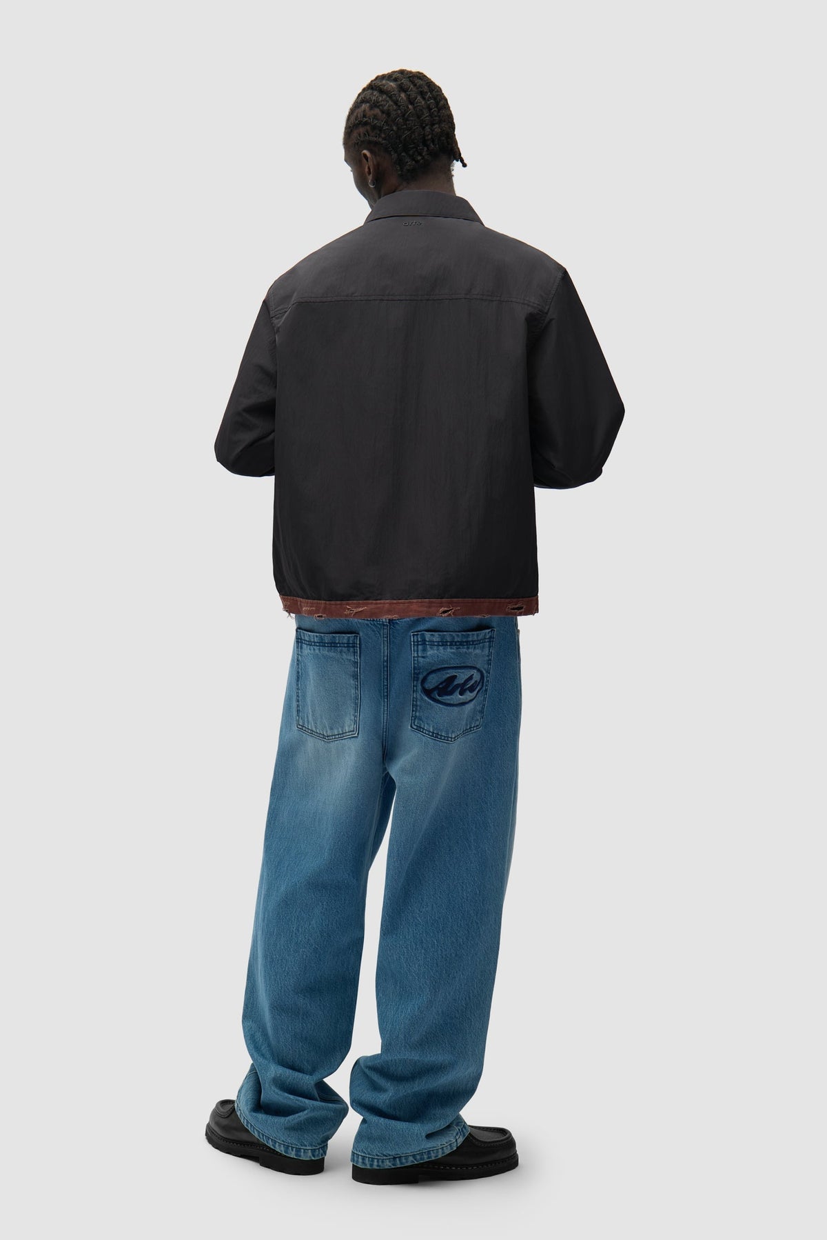 Veste classique en ruban de lin - Noir