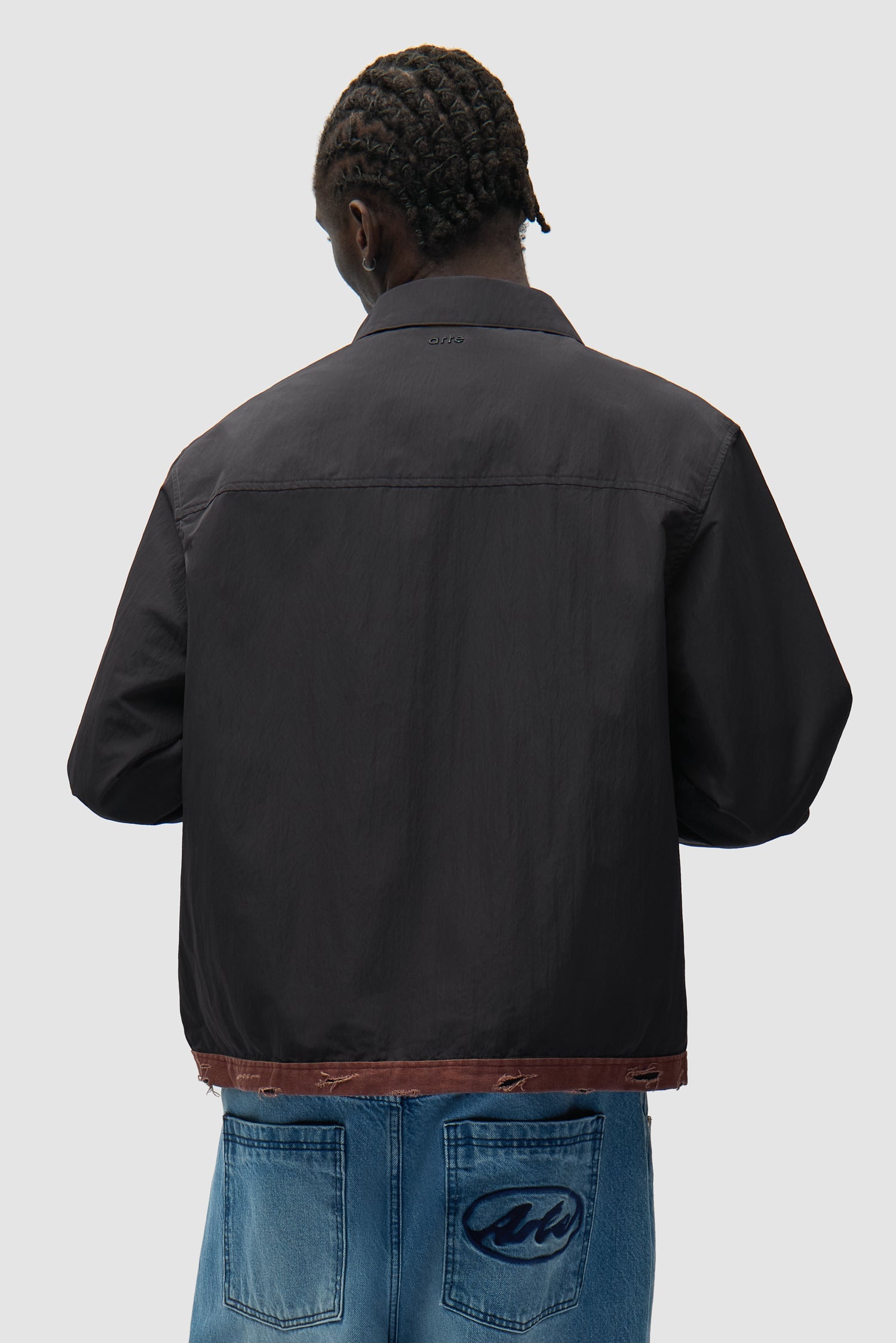 Veste classique en ruban de lin - Noir