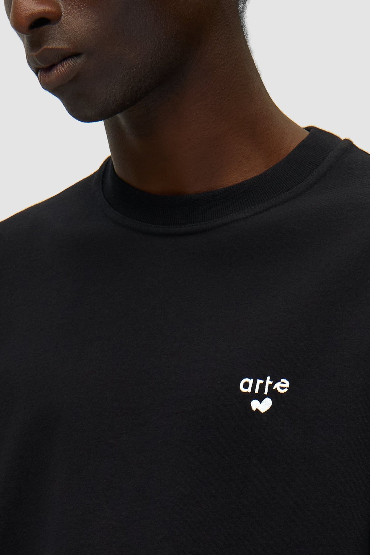 T-shirt avec logo en forme de cœur - Noir