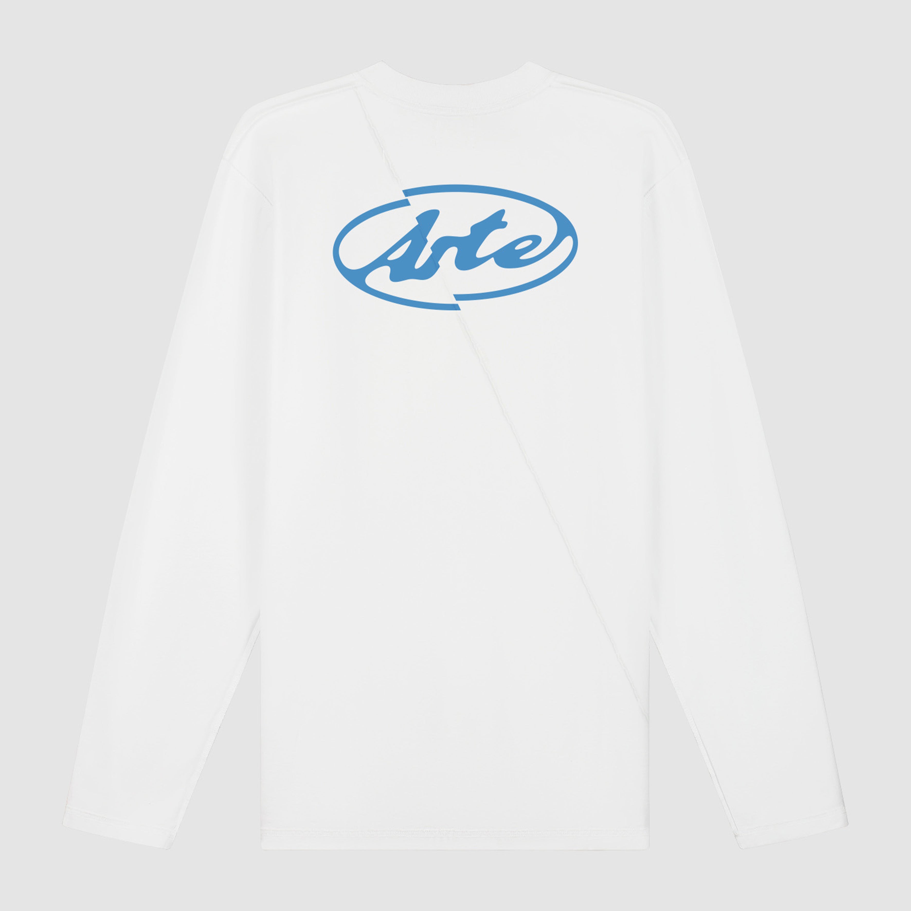 T-shirt à manches longues avec logo cercle dans le dos - Blanc