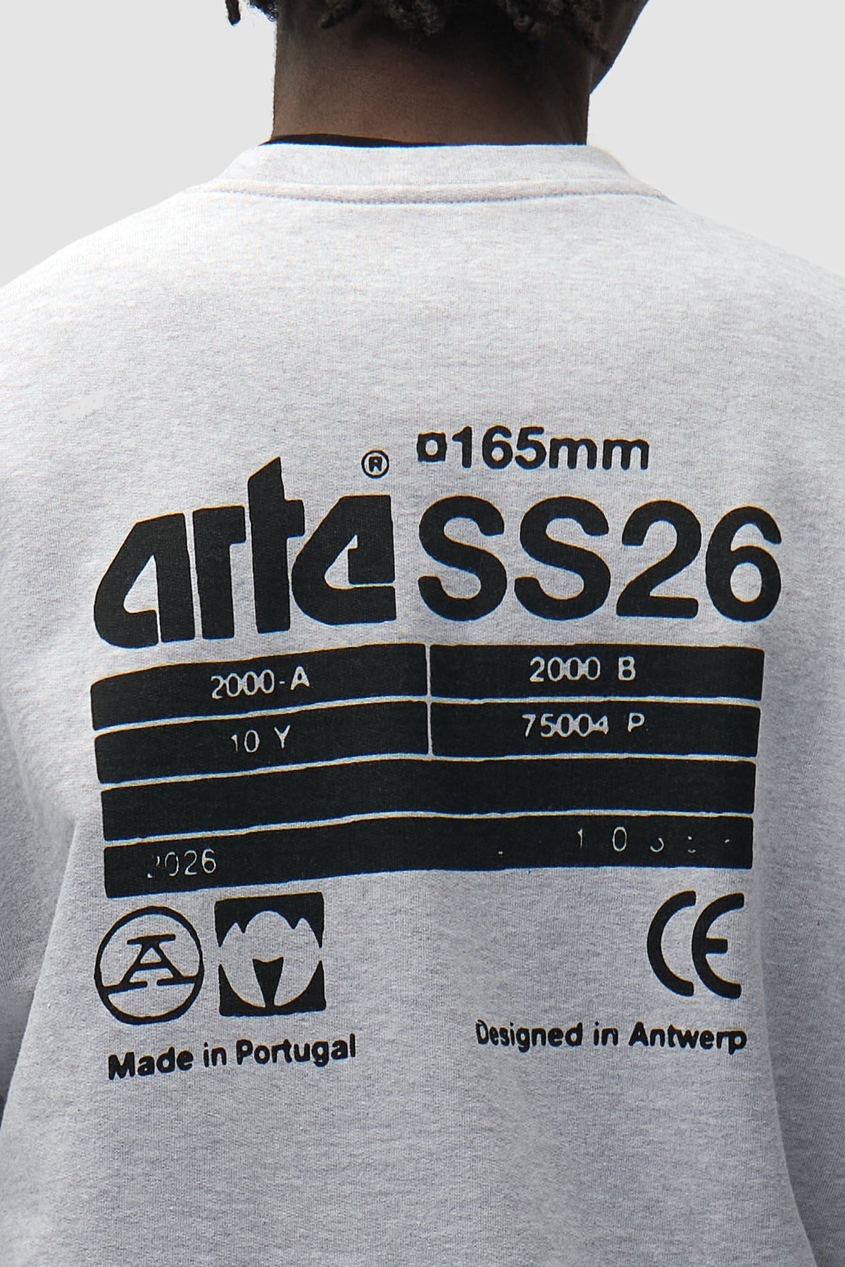 Dos SS26 Col rond - Gris