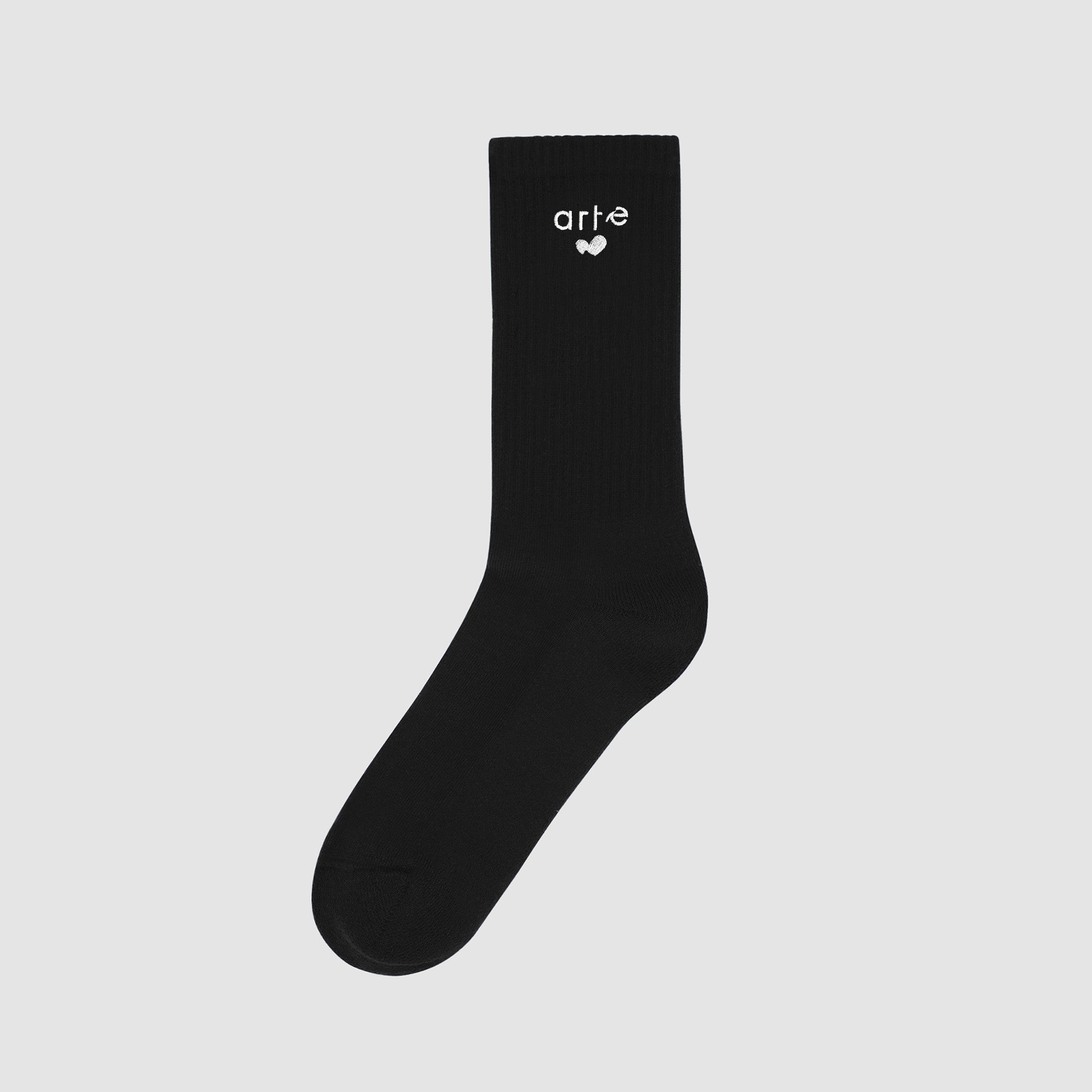 Chaussettes à logo en forme de cœur - Noir