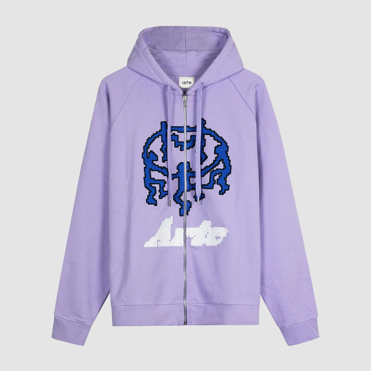 Joe Pixel Dancer Zip Hoodie - Lilas