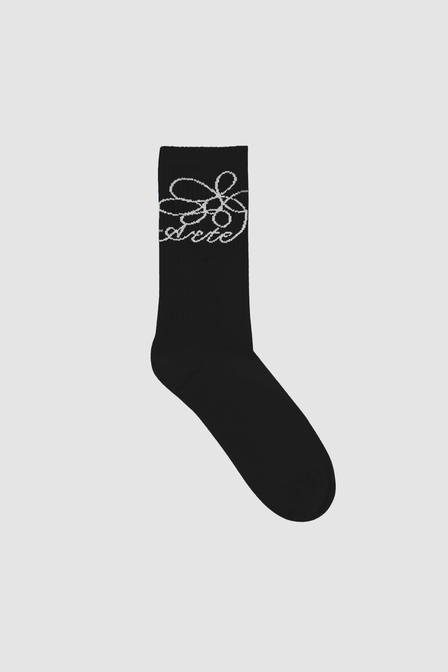 Chaussettes à logo fleuri - Noir