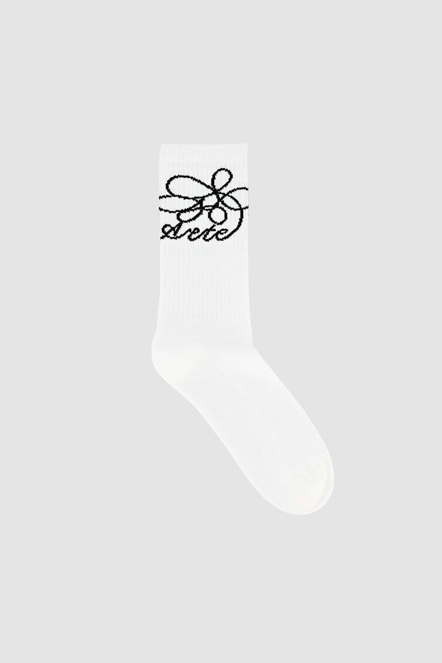 Chaussettes à logo fleuri - blanches
