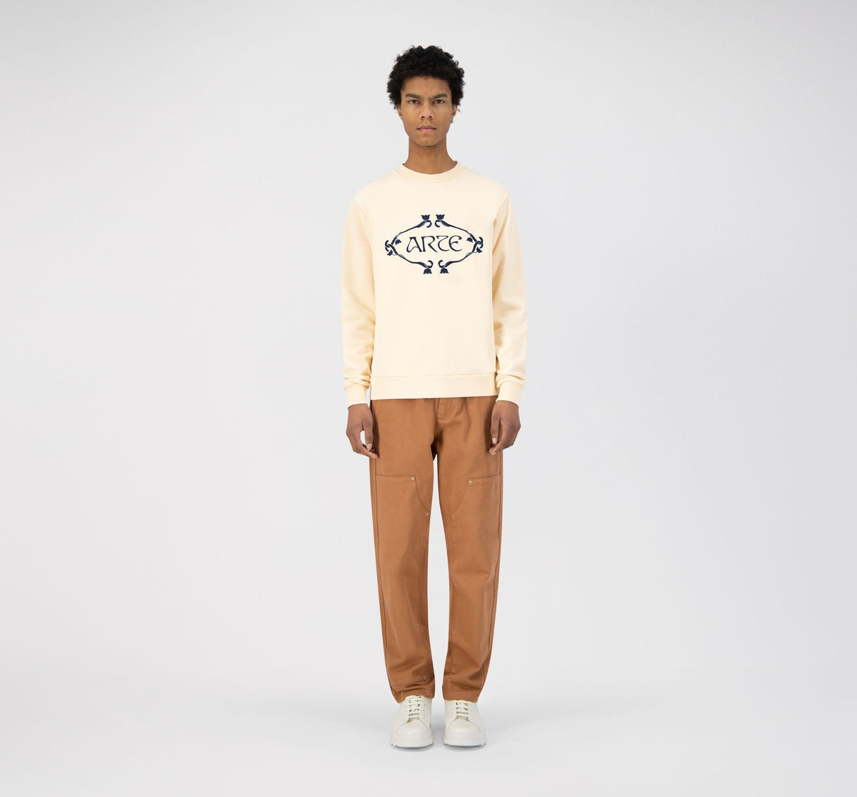 Castel Logo Orna Crewneck - Creme