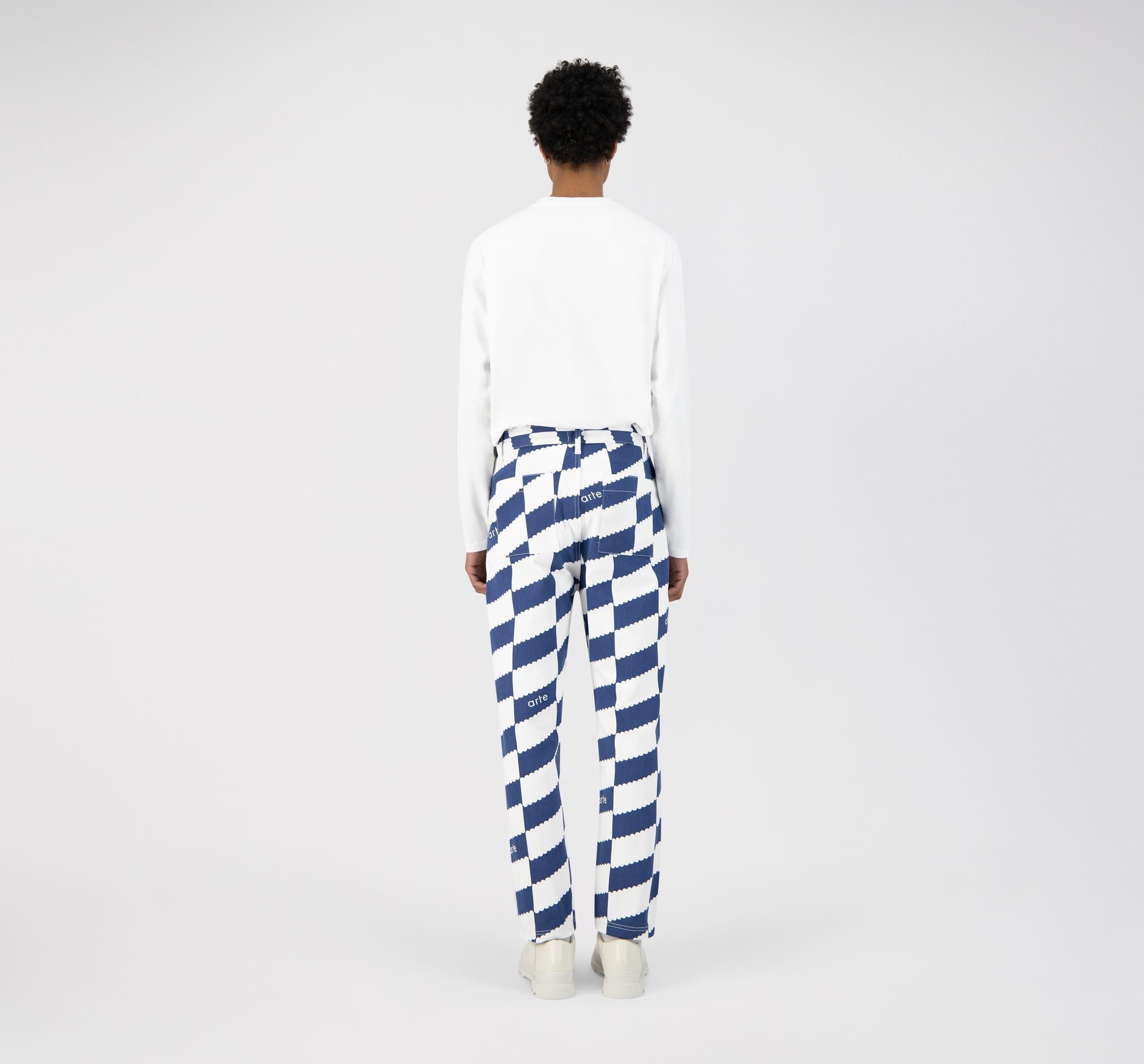 Pantalon Jean Dia - Blanc/Marine