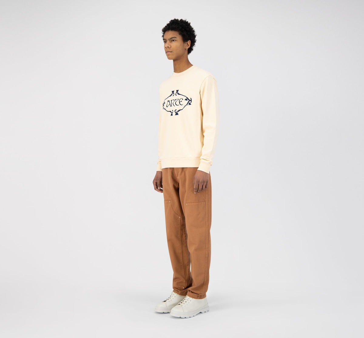 Castel Logo Orna Crewneck - Creme
