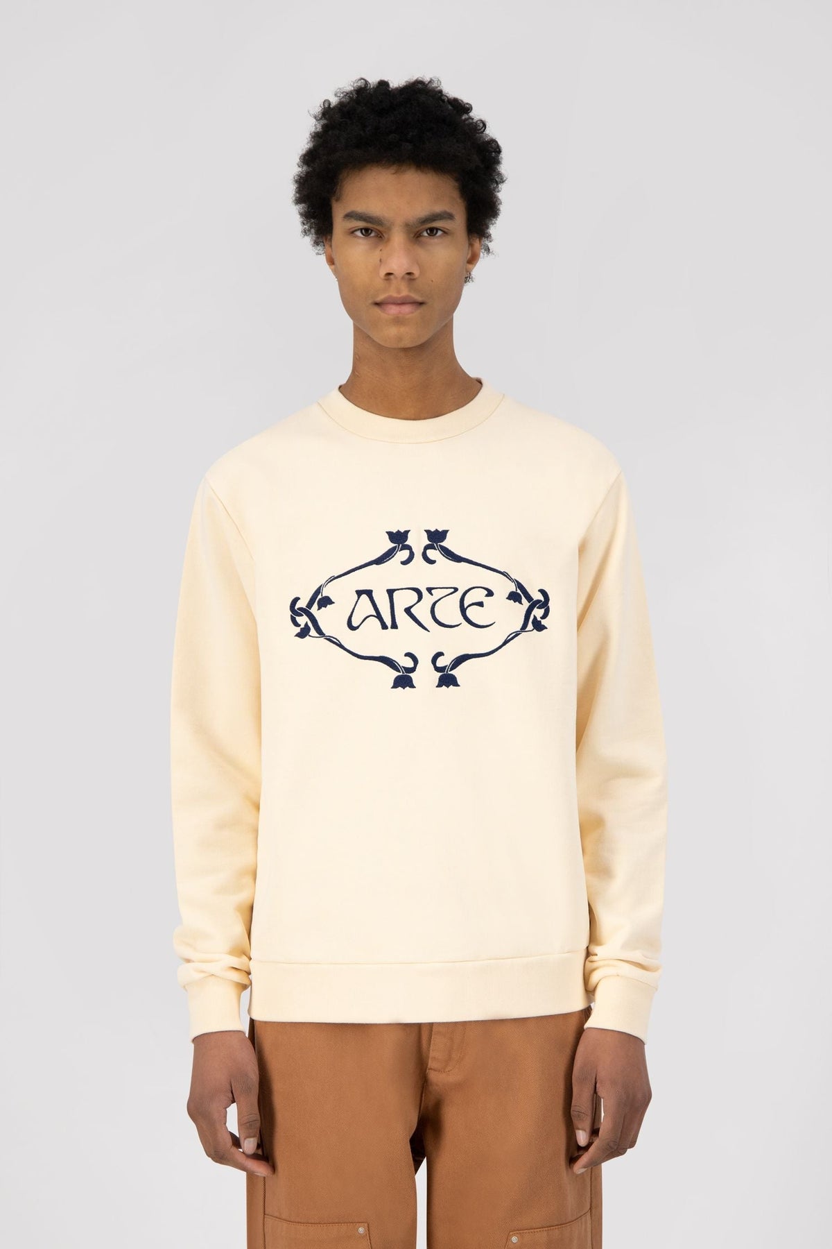 Castel Logo Orna Crewneck - Creme