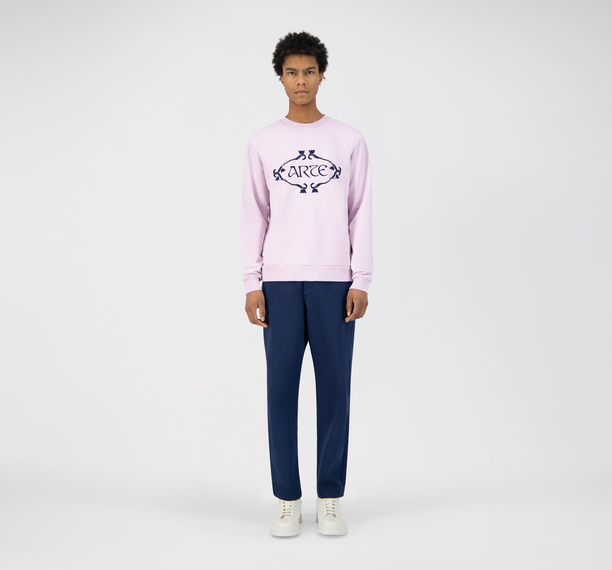 Pull Orna avec logo Castel - Rose
