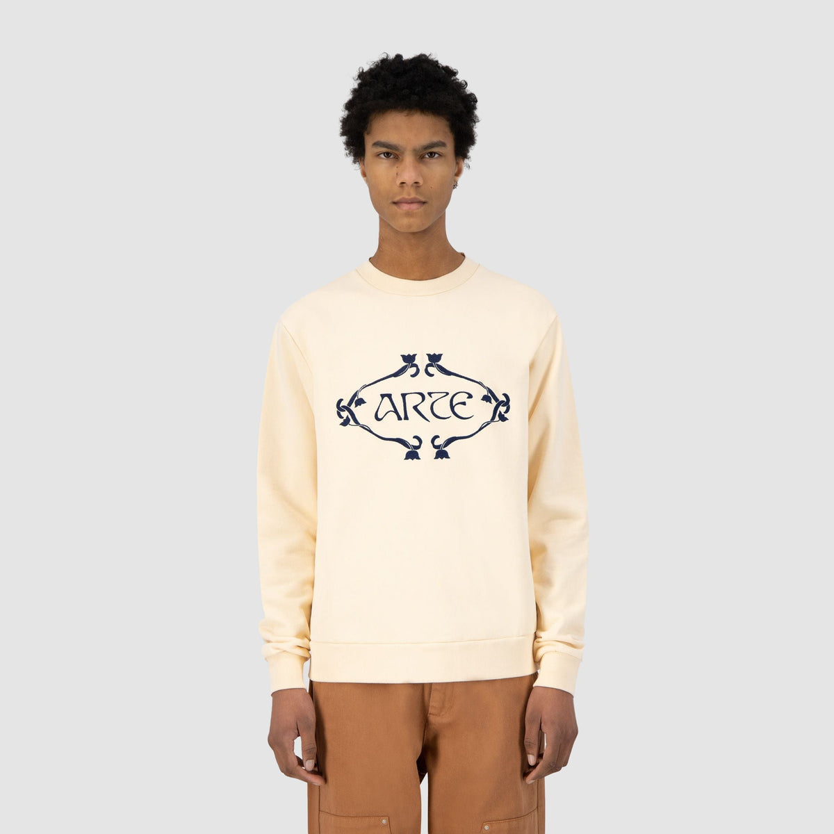 Castel Logo Orna Crewneck - Creme