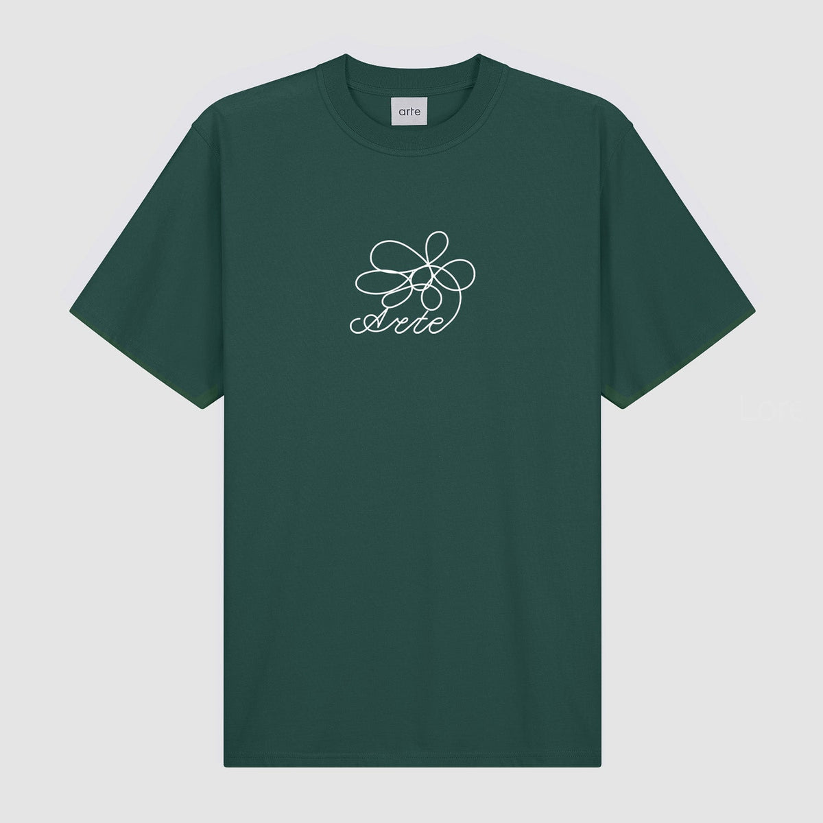T-shirt brodé de fleurs - Vert