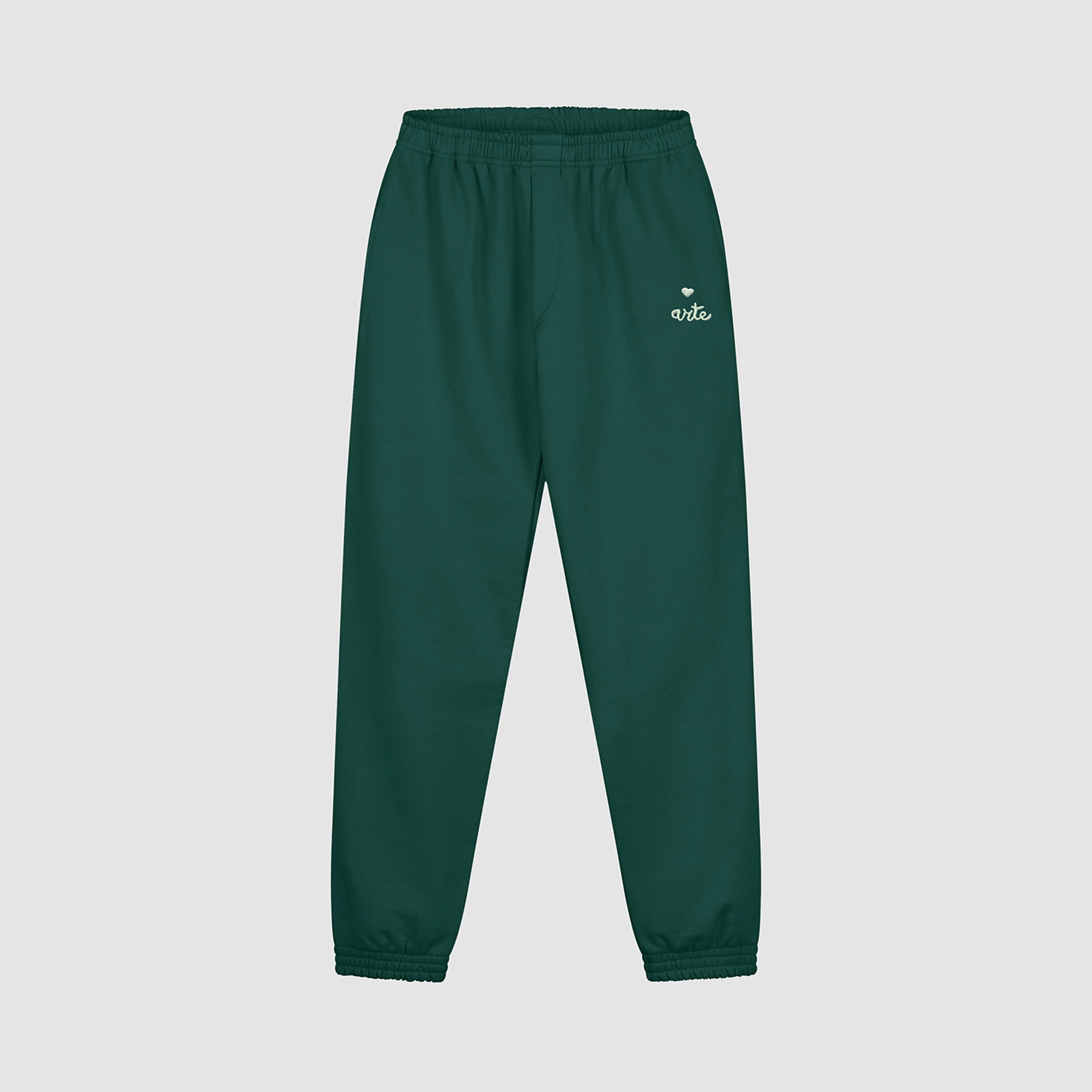 Pantalon de survêtement avec logo en forme de cœur - Vert