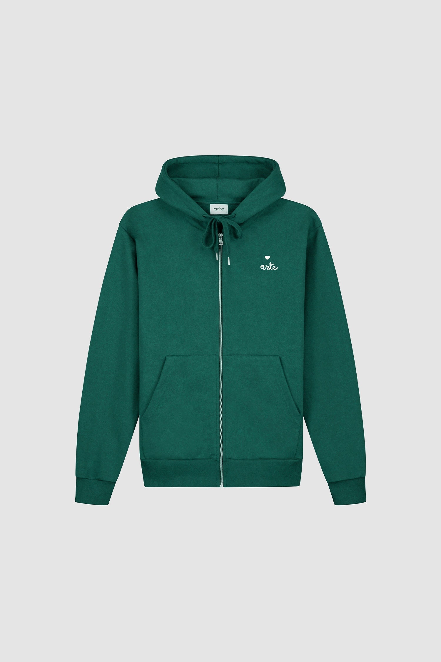 Sweat à capuche zippé Heart - Vert