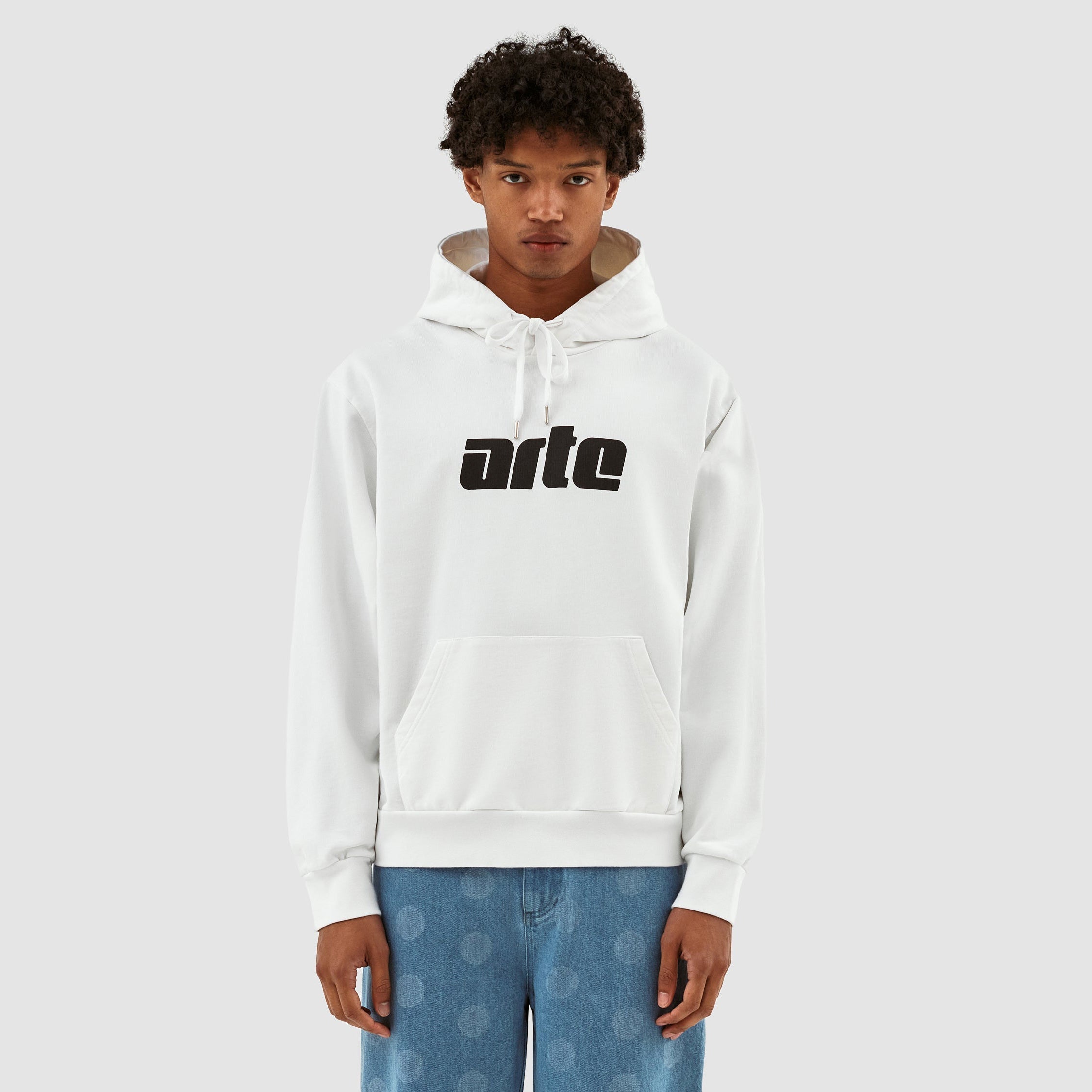Sweat à capuche avec logo Hannes - Blanc